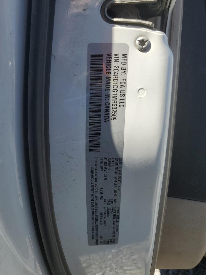 2021 Chrysler Voyager Lxi White vin: 2C4RC1DG1MR532509