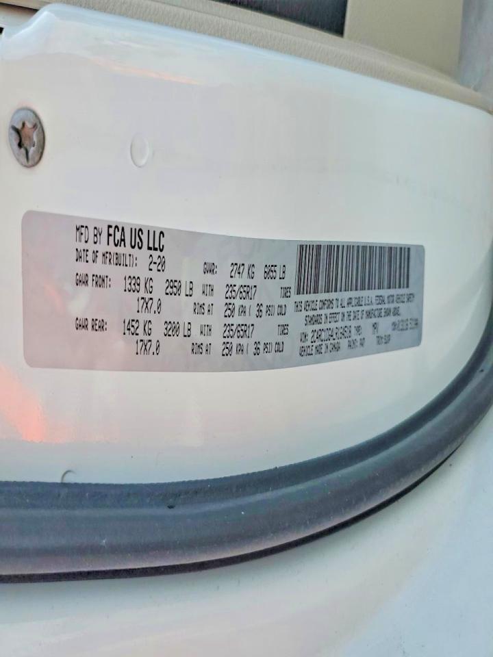 2020 Chrysler Voyager Lxi White vin: 2C4RC1DG4LR164518