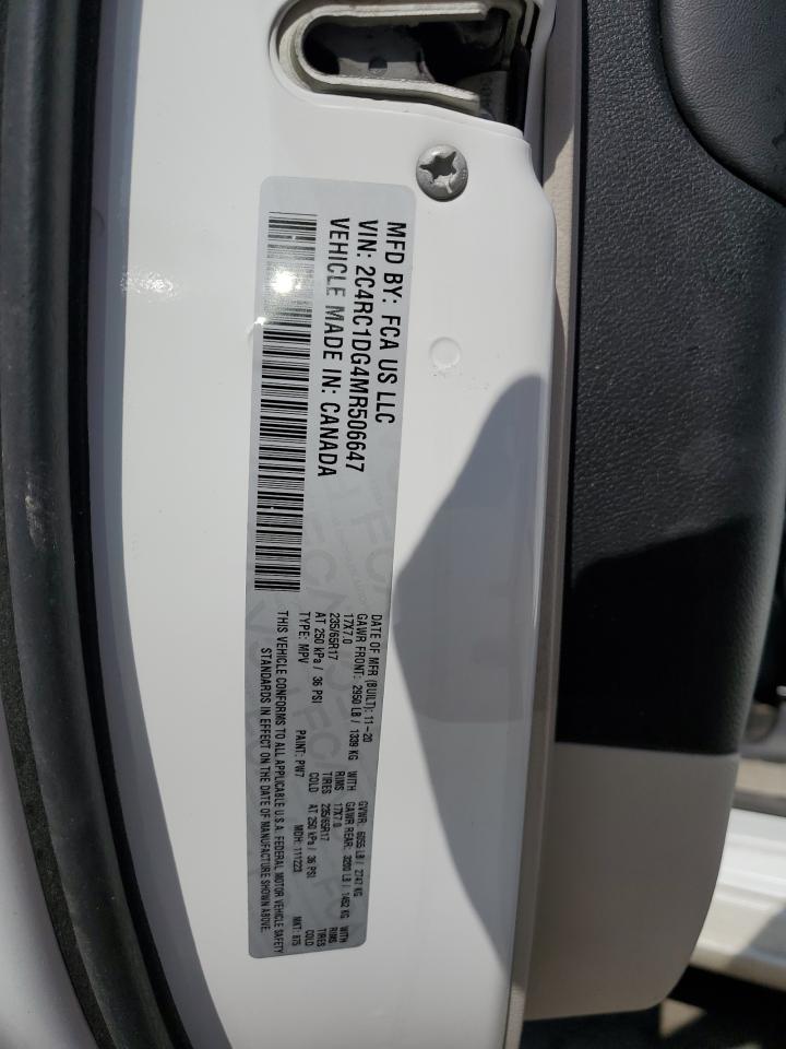 2021 Chrysler Voyager Lxi White vin: 2C4RC1DG4MR506647