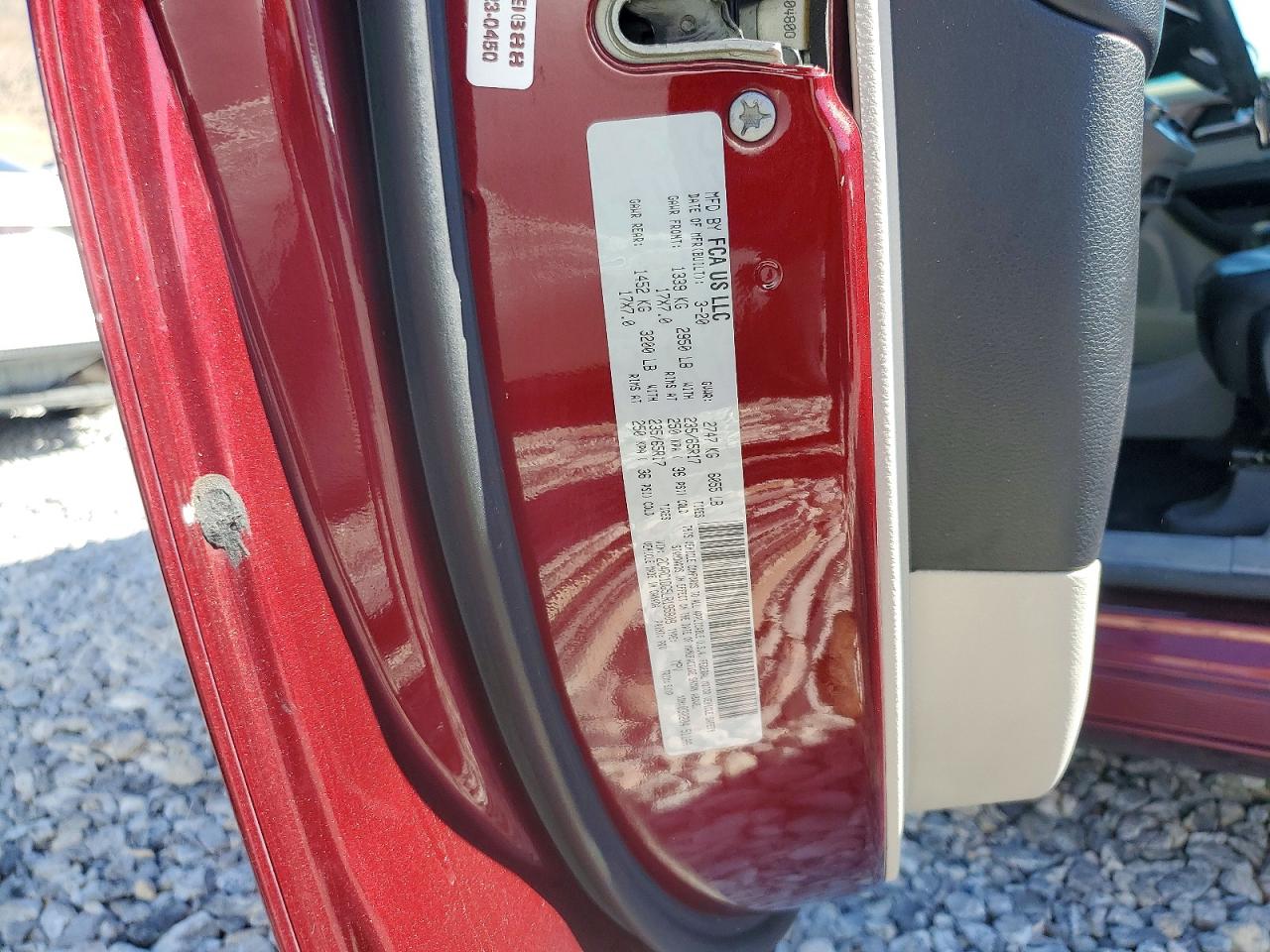 2020 Chrysler Voyager Lxi Burgundy vin: 2C4RC1DG5LR195809