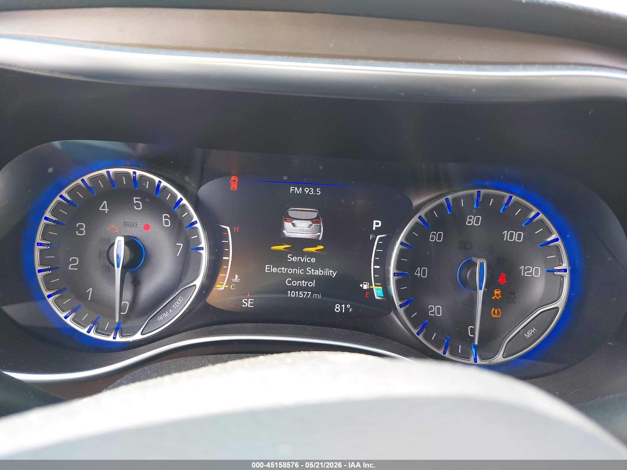 2017 Chrysler Pacifica Touring-l Plus Blue vin: 2C4RC1EG7HR811192