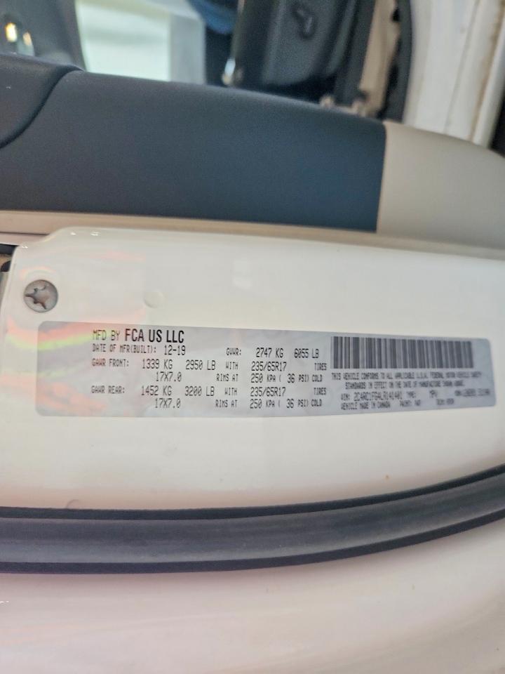 2020 Chrysler Pacifica Touring White vin: 2C4RC1FG4LR141401