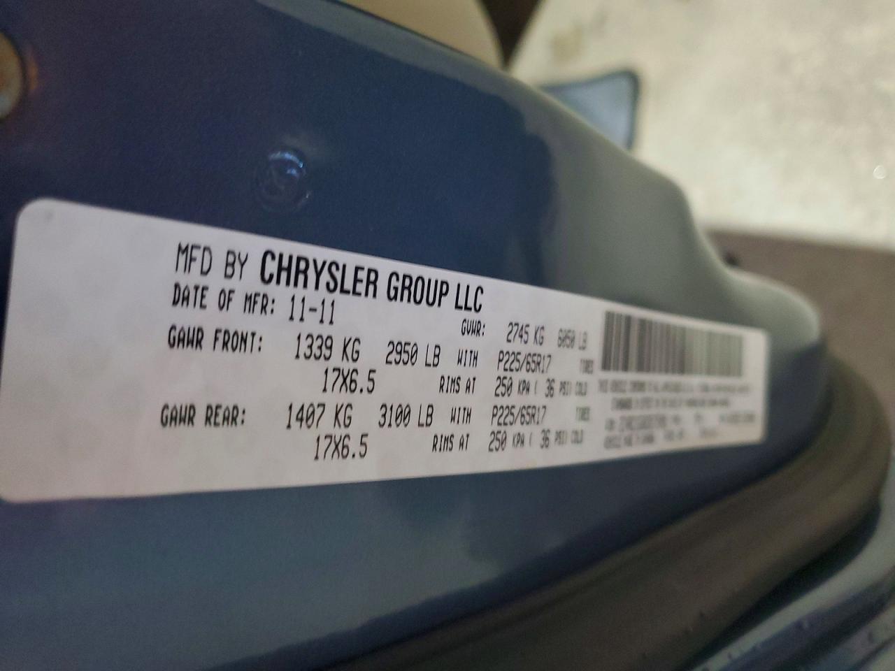 2012 Chrysler Town & Country Limited Blue vin: 2C4RC1GG0CR175091
