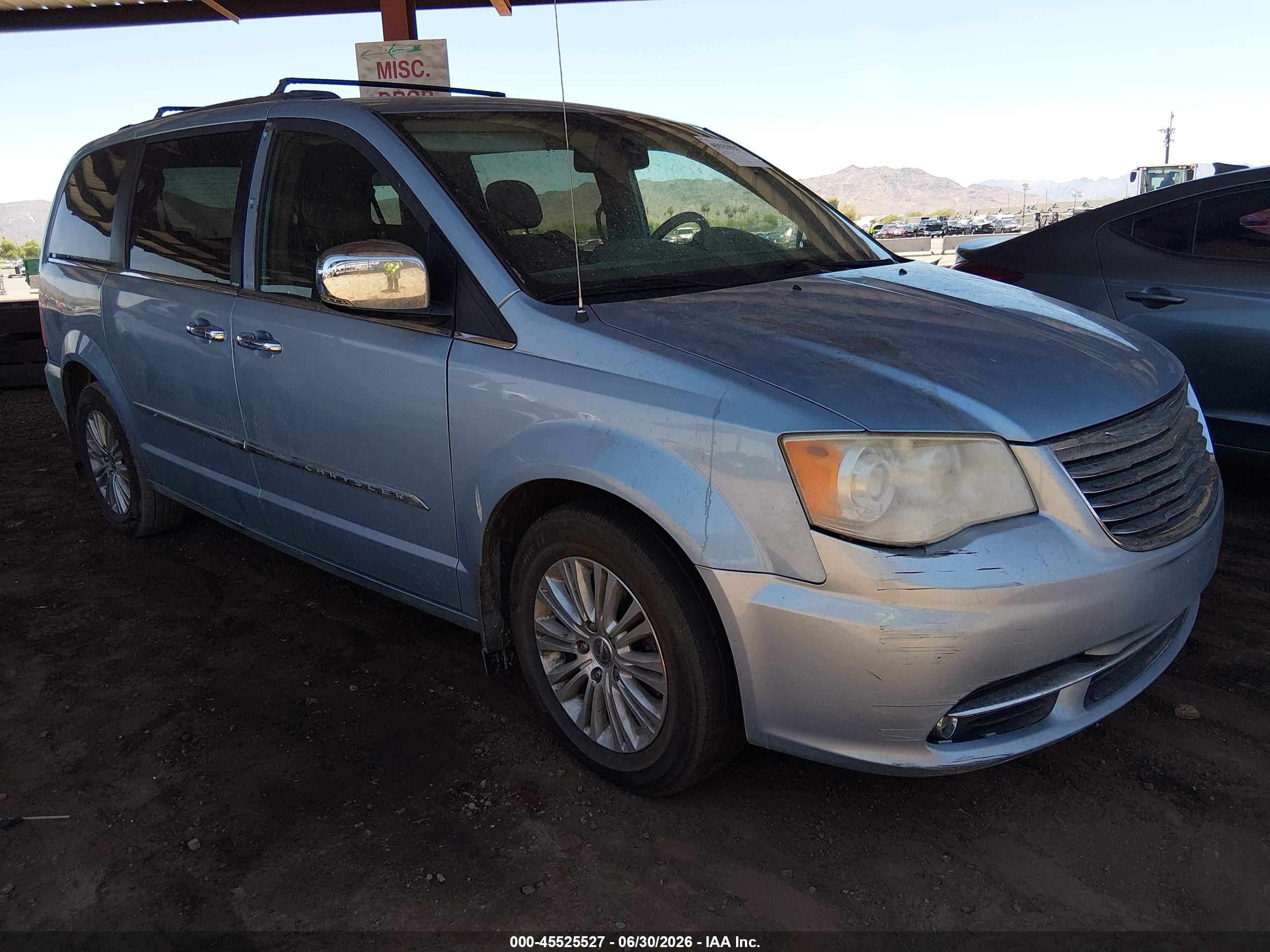 2013 Chrysler Town & Country Limited Light Blue vin: 2C4RC1GG1DR508738