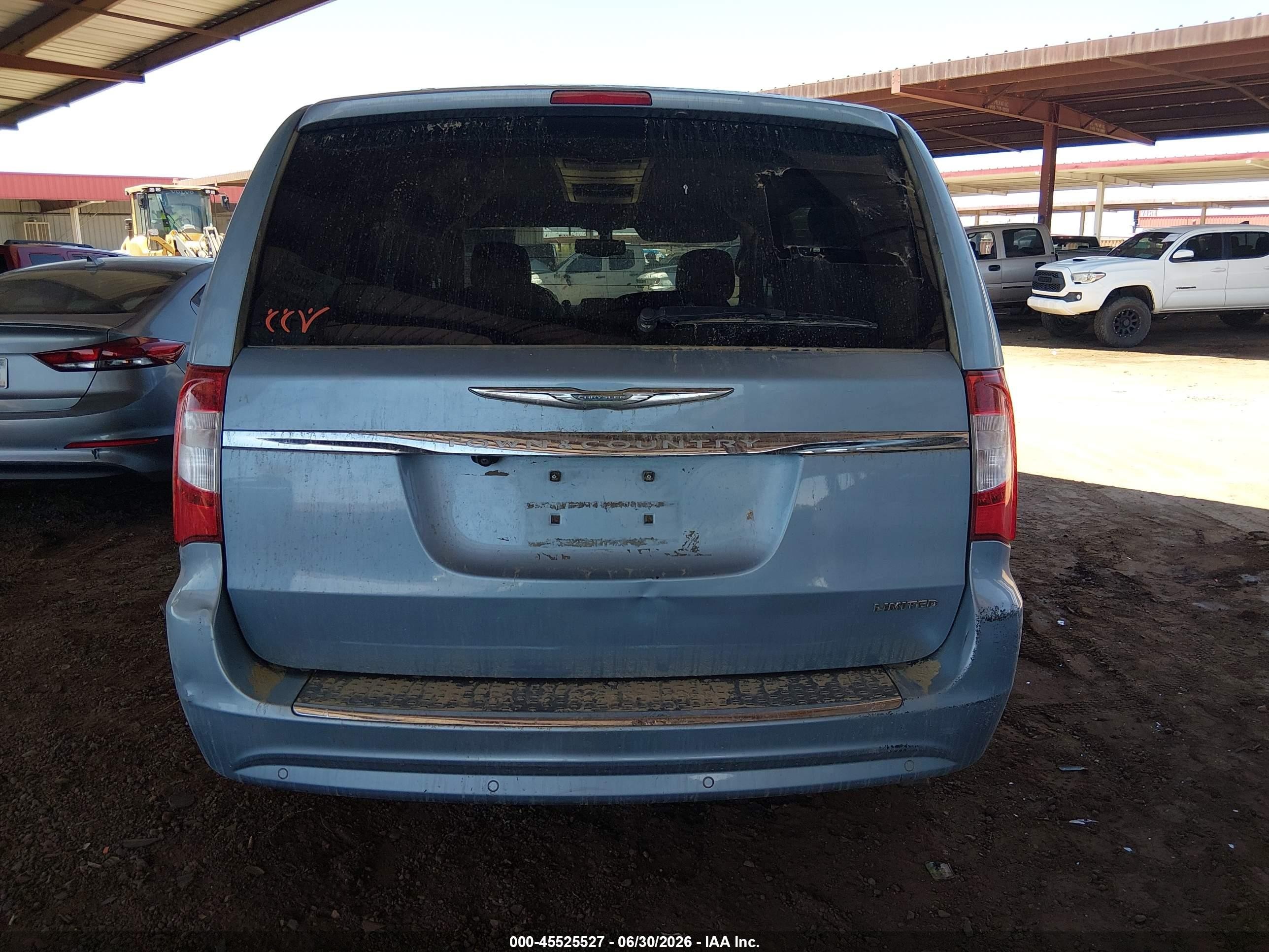 2013 Chrysler Town & Country Limited Light Blue vin: 2C4RC1GG1DR508738