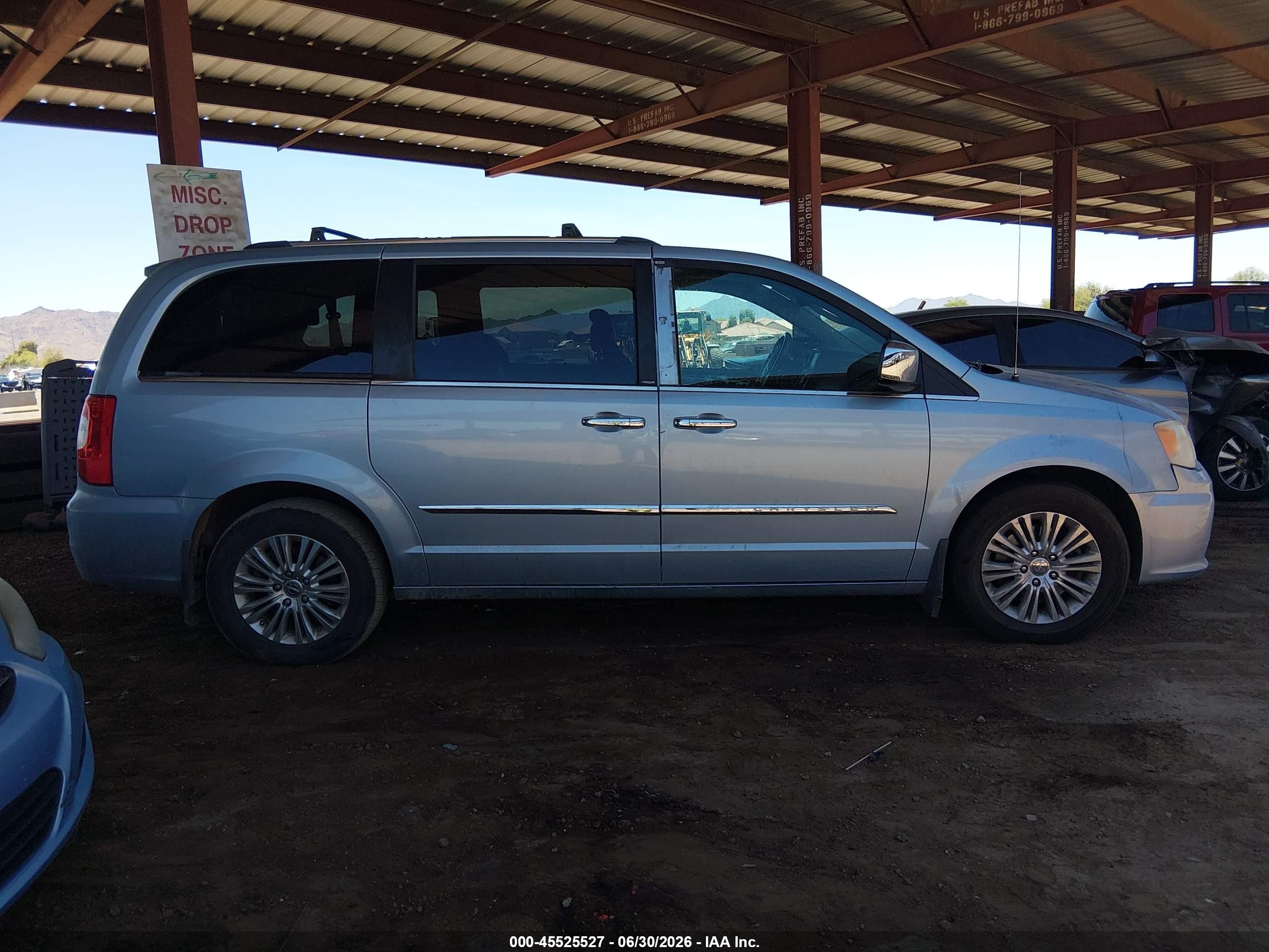 2013 Chrysler Town & Country Limited Light Blue vin: 2C4RC1GG1DR508738
