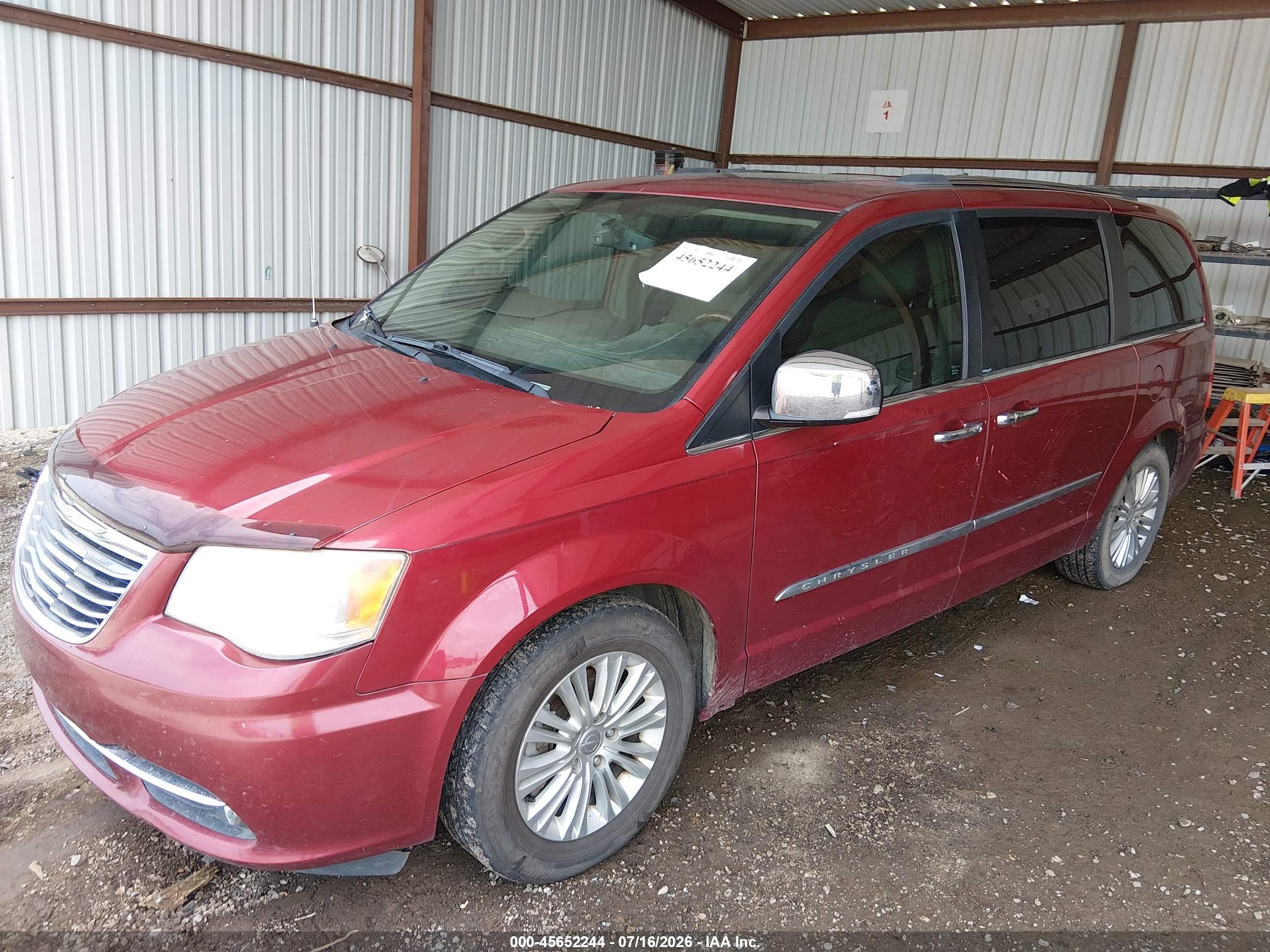 2014 Chrysler Town & Country Limited Бордовый vin: 2C4RC1GG1ER204133