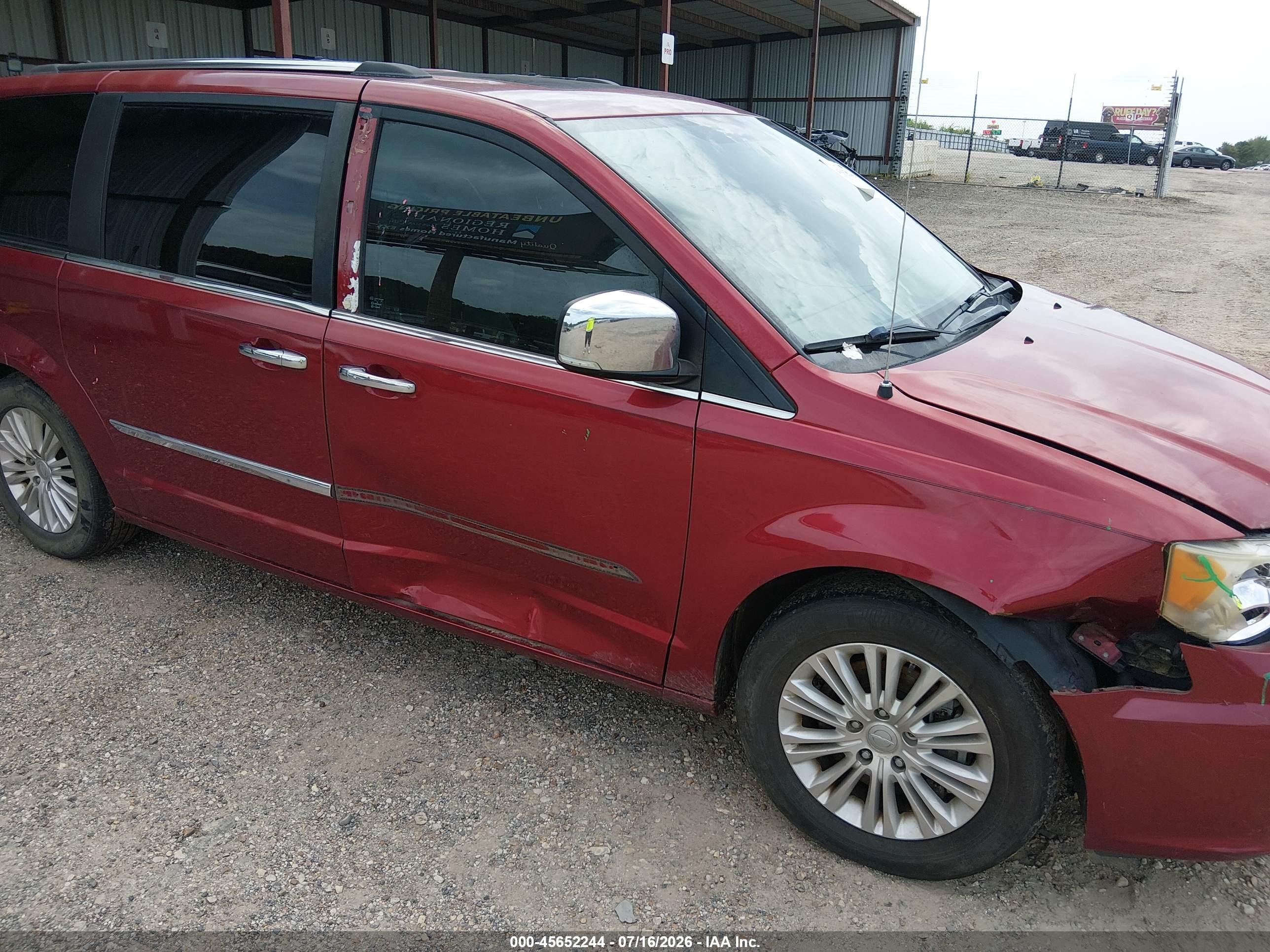 2014 Chrysler Town & Country Limited Бордовый vin: 2C4RC1GG1ER204133