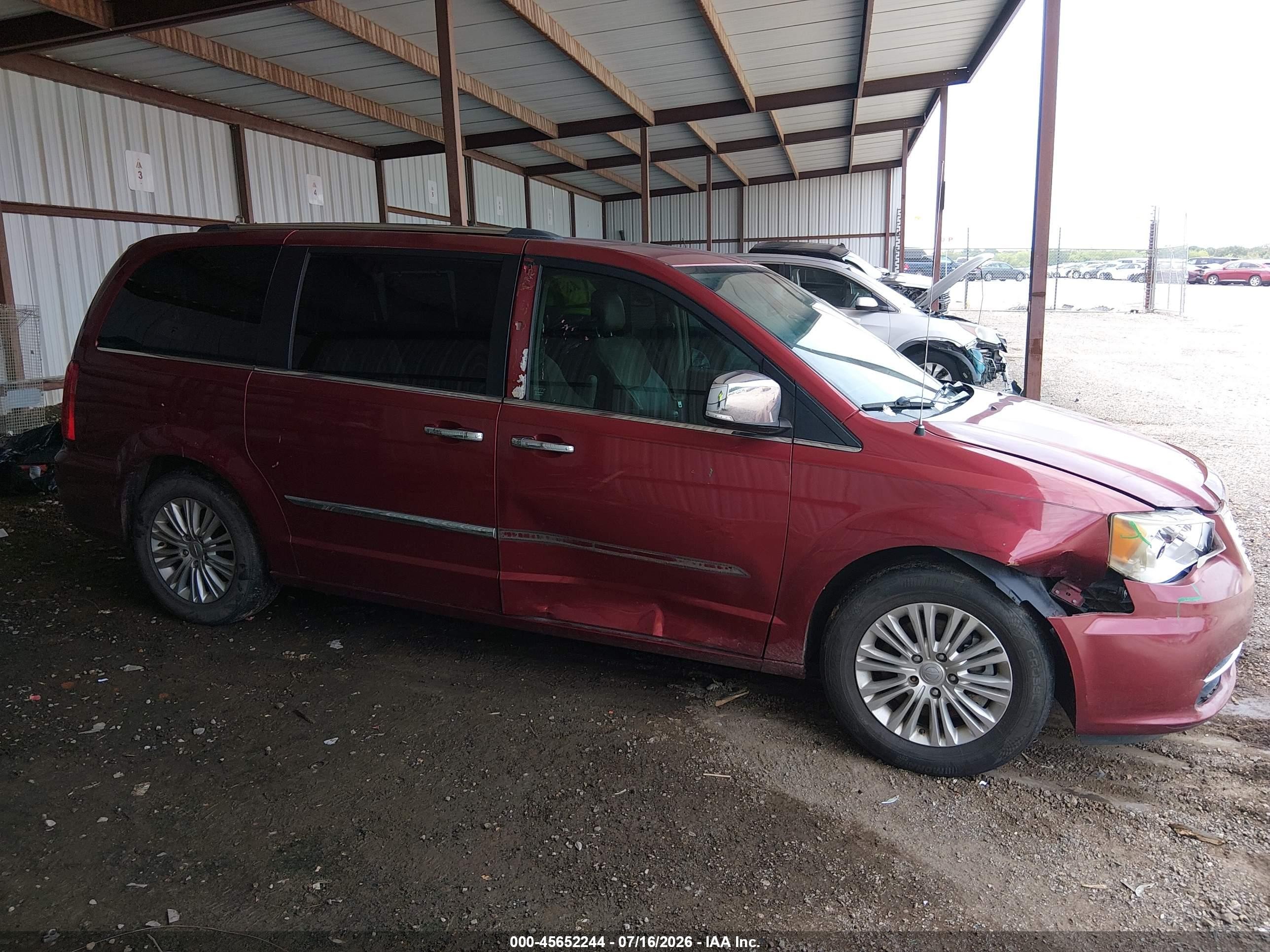 2014 Chrysler Town & Country Limited Бордовый vin: 2C4RC1GG1ER204133