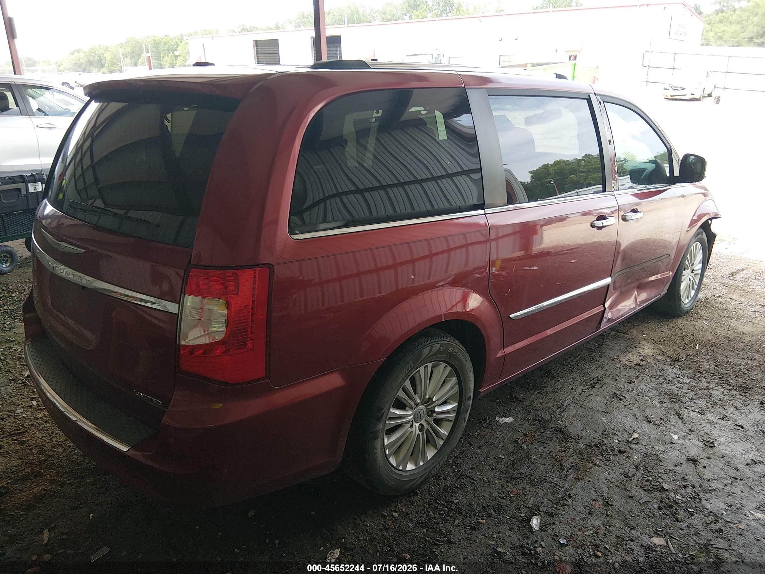 2014 Chrysler Town & Country Limited Бордовый vin: 2C4RC1GG1ER204133