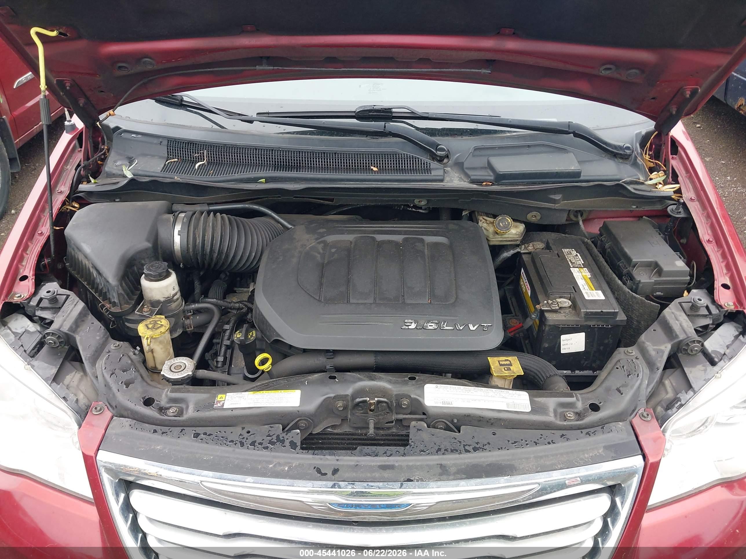 2012 Chrysler Town & Country Limited Красный vin: 2C4RC1GG2CR135756