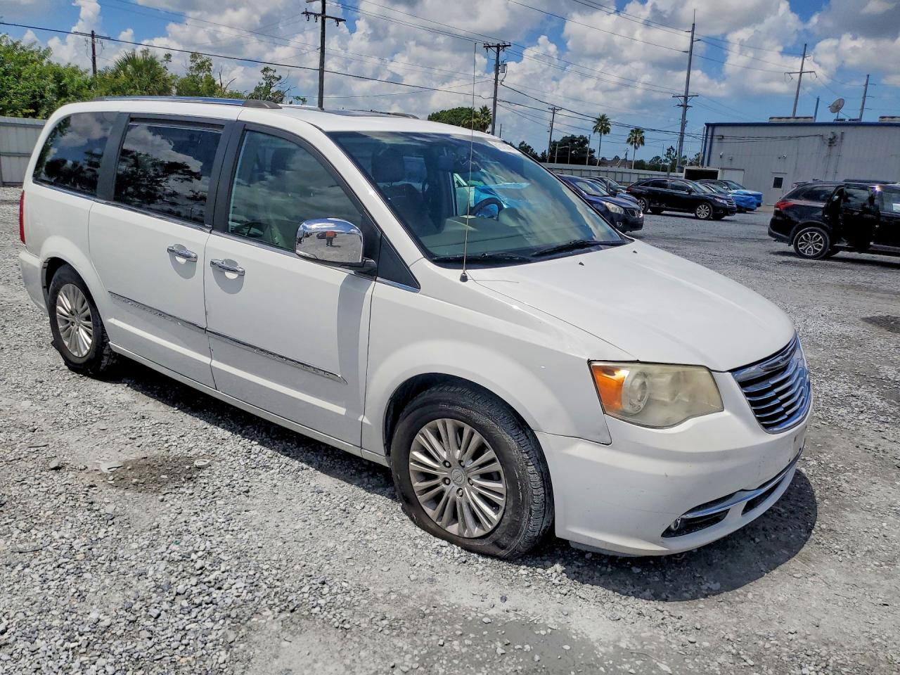 2014 Chrysler Town & Country Limited White vin: 2C4RC1GG2ER144458