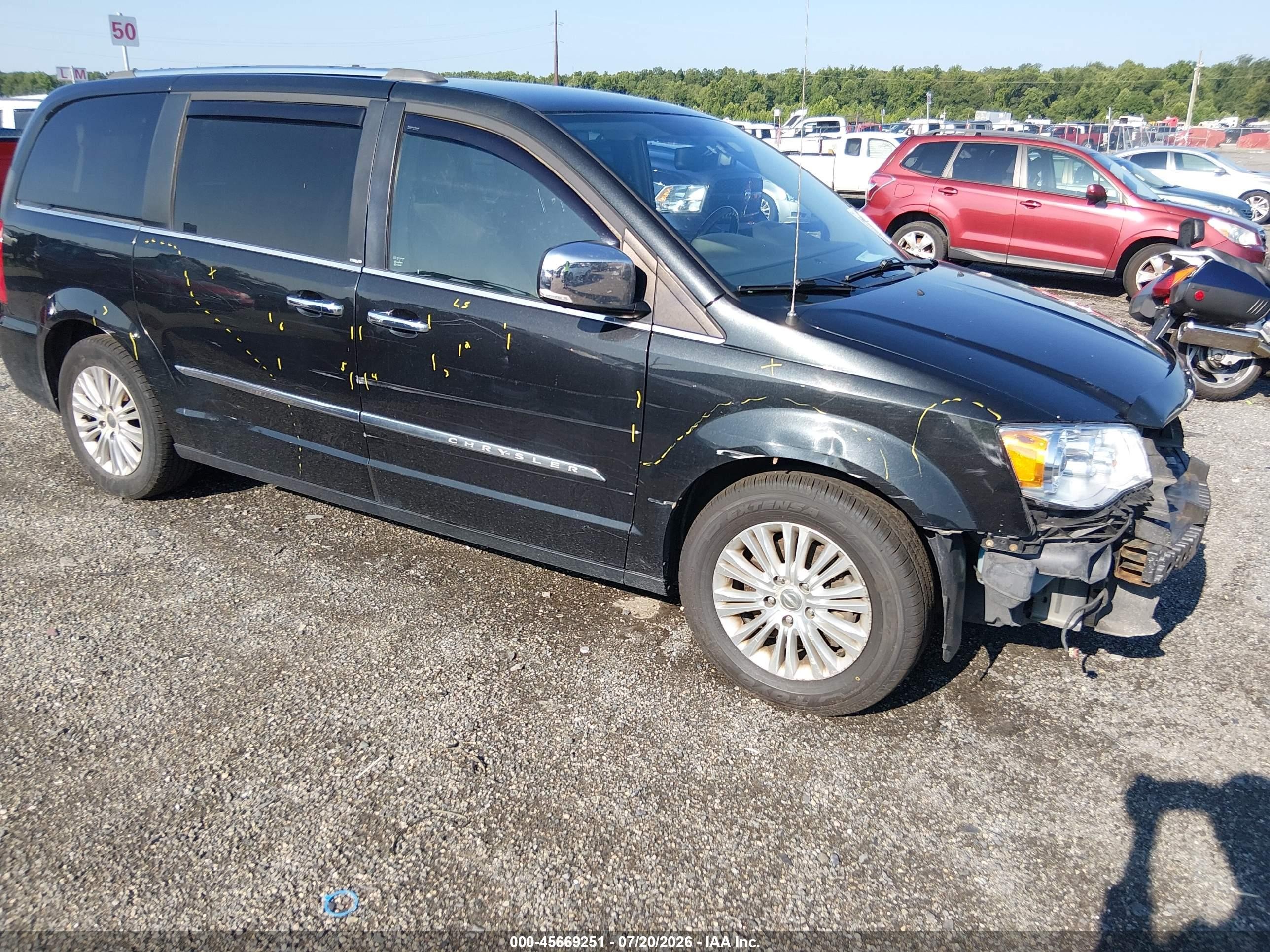 2014 Chrysler Town & Country Limited Black vin: 2C4RC1GG2ER228599