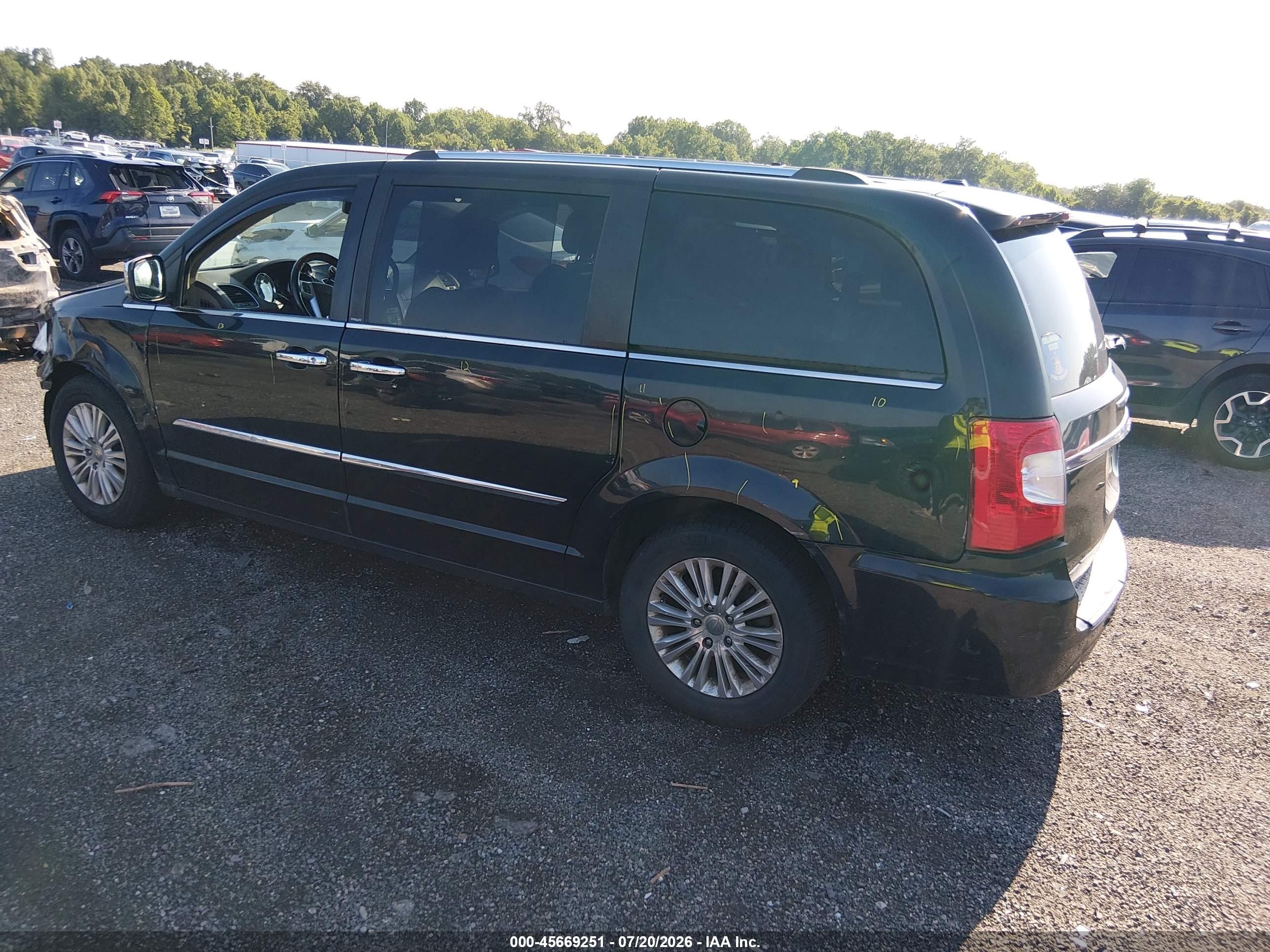 2014 Chrysler Town & Country Limited Black vin: 2C4RC1GG2ER228599