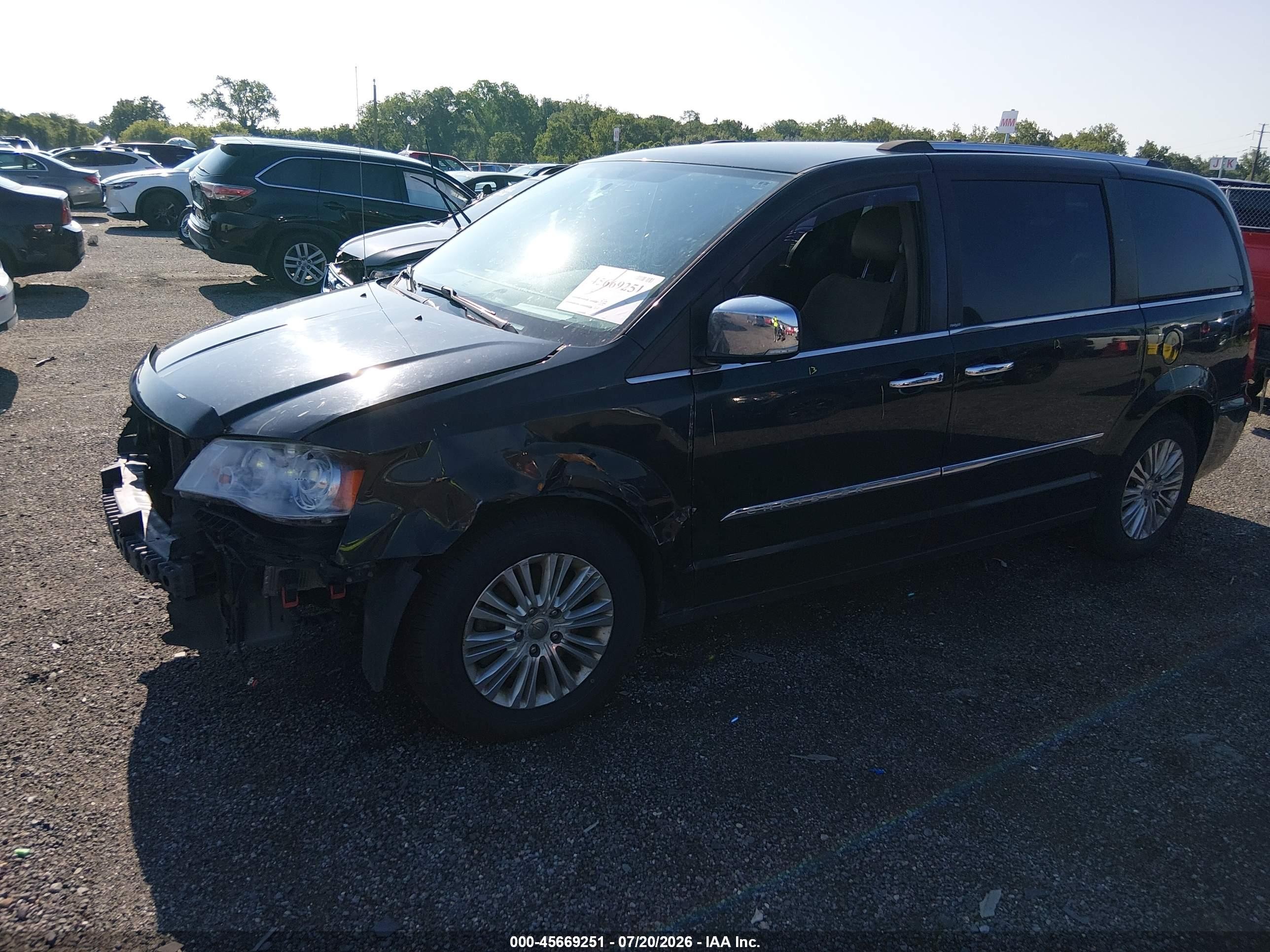 2014 Chrysler Town & Country Limited Black vin: 2C4RC1GG2ER228599