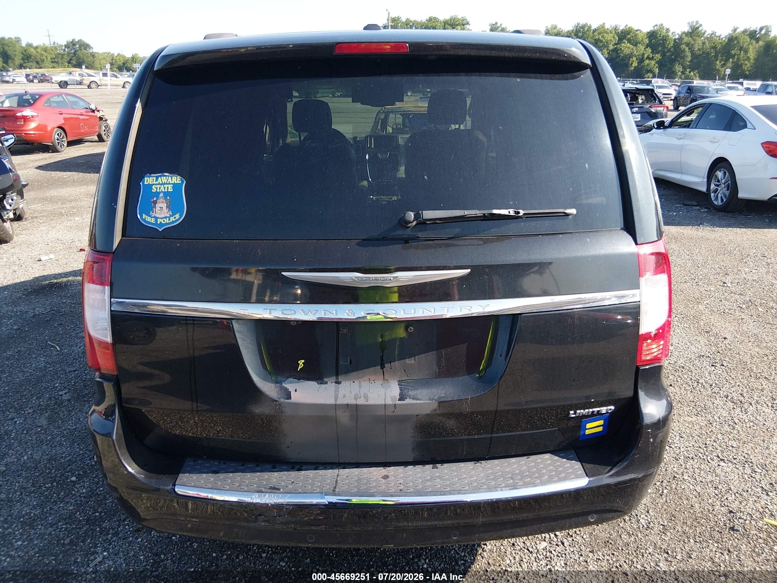 2014 Chrysler Town & Country Limited Black vin: 2C4RC1GG2ER228599