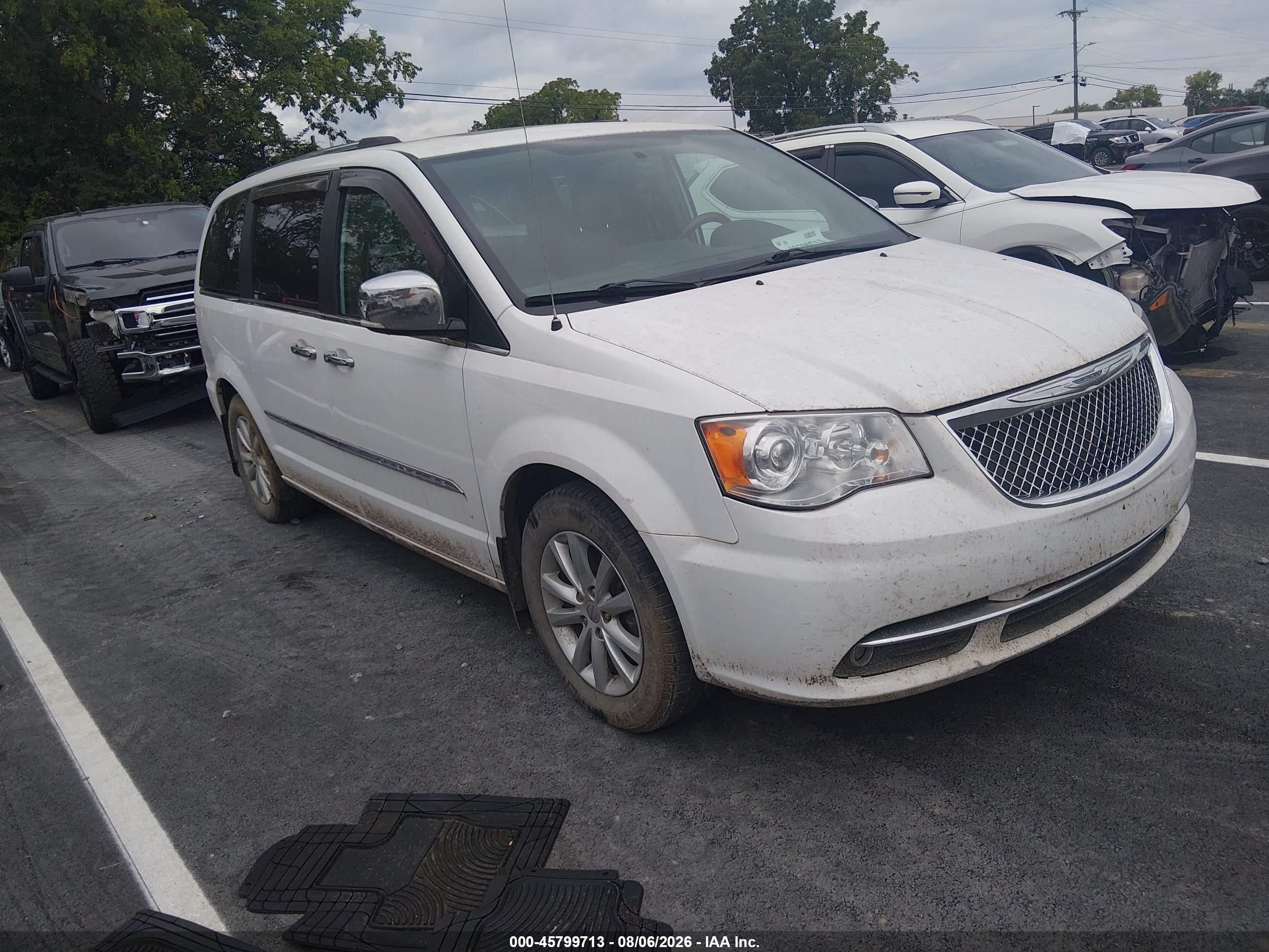 2015 Chrysler Town & Country Limited Platinum Белый vin: 2C4RC1GG2FR740669