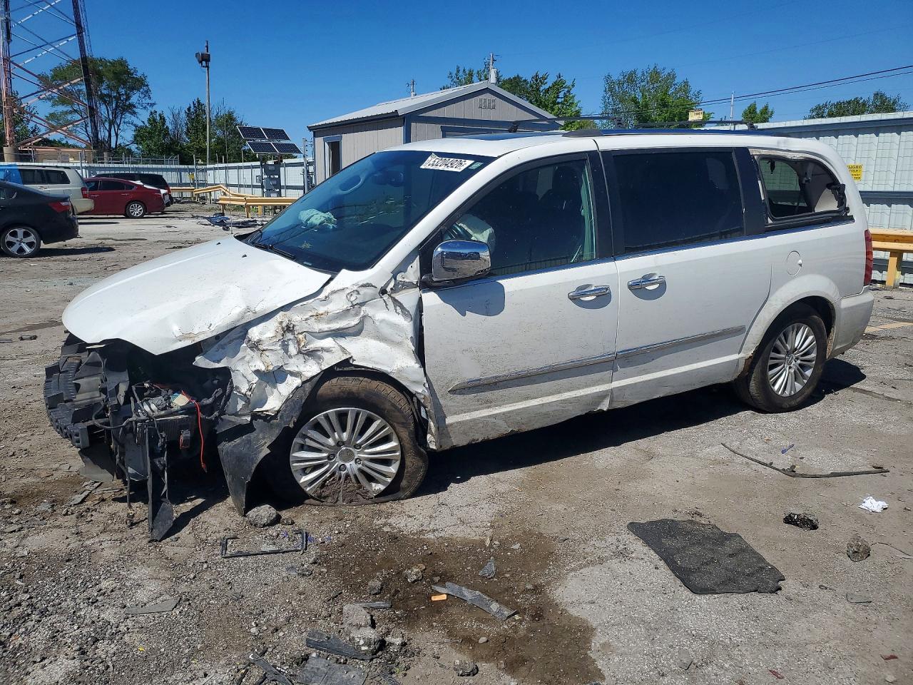 2012 Chrysler Town & Country Limited White vin: 2C4RC1GG3CR368352