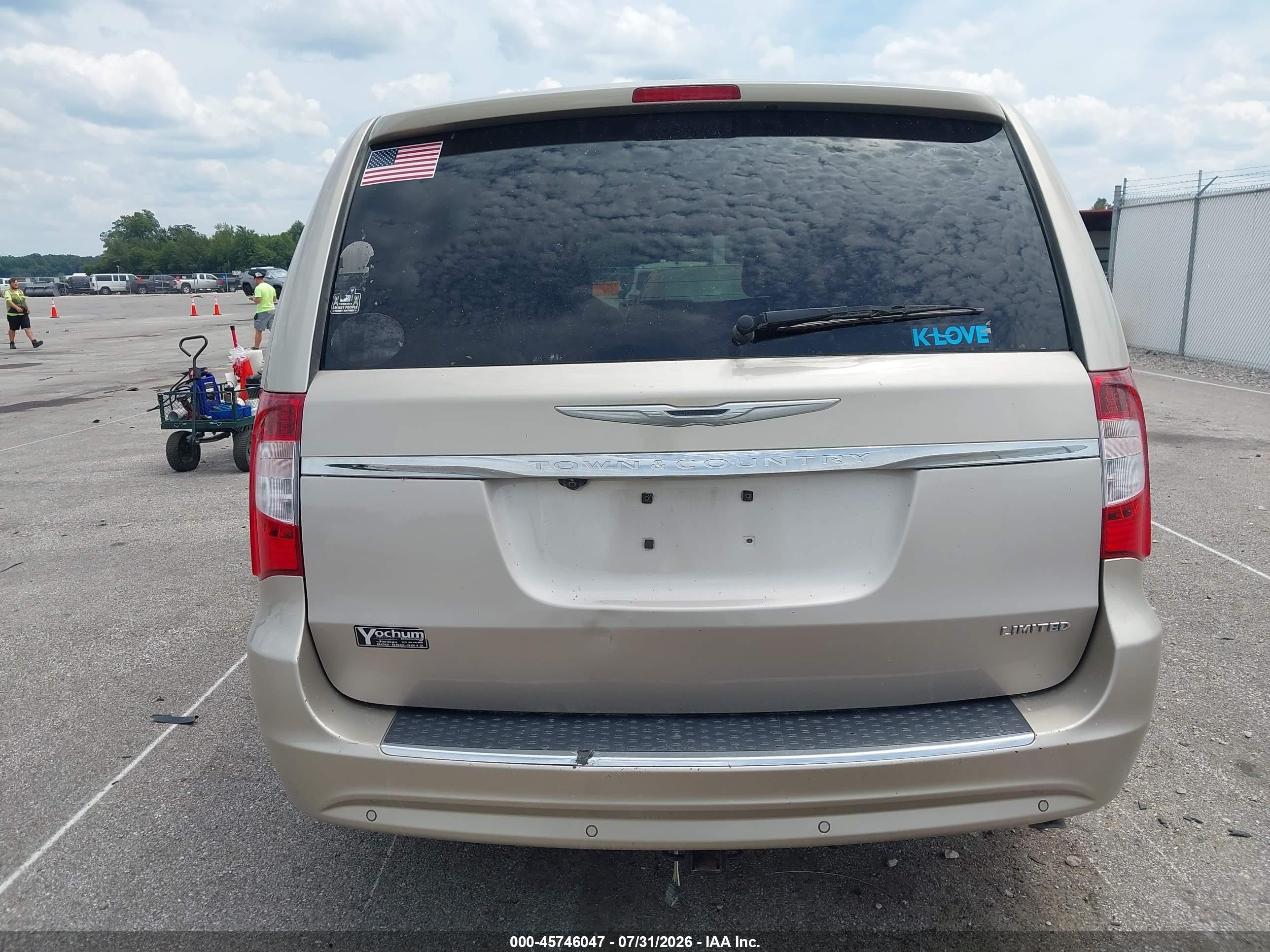 2013 Chrysler Town & Country Limited Желто-коричневый vin: 2C4RC1GG3DR595929