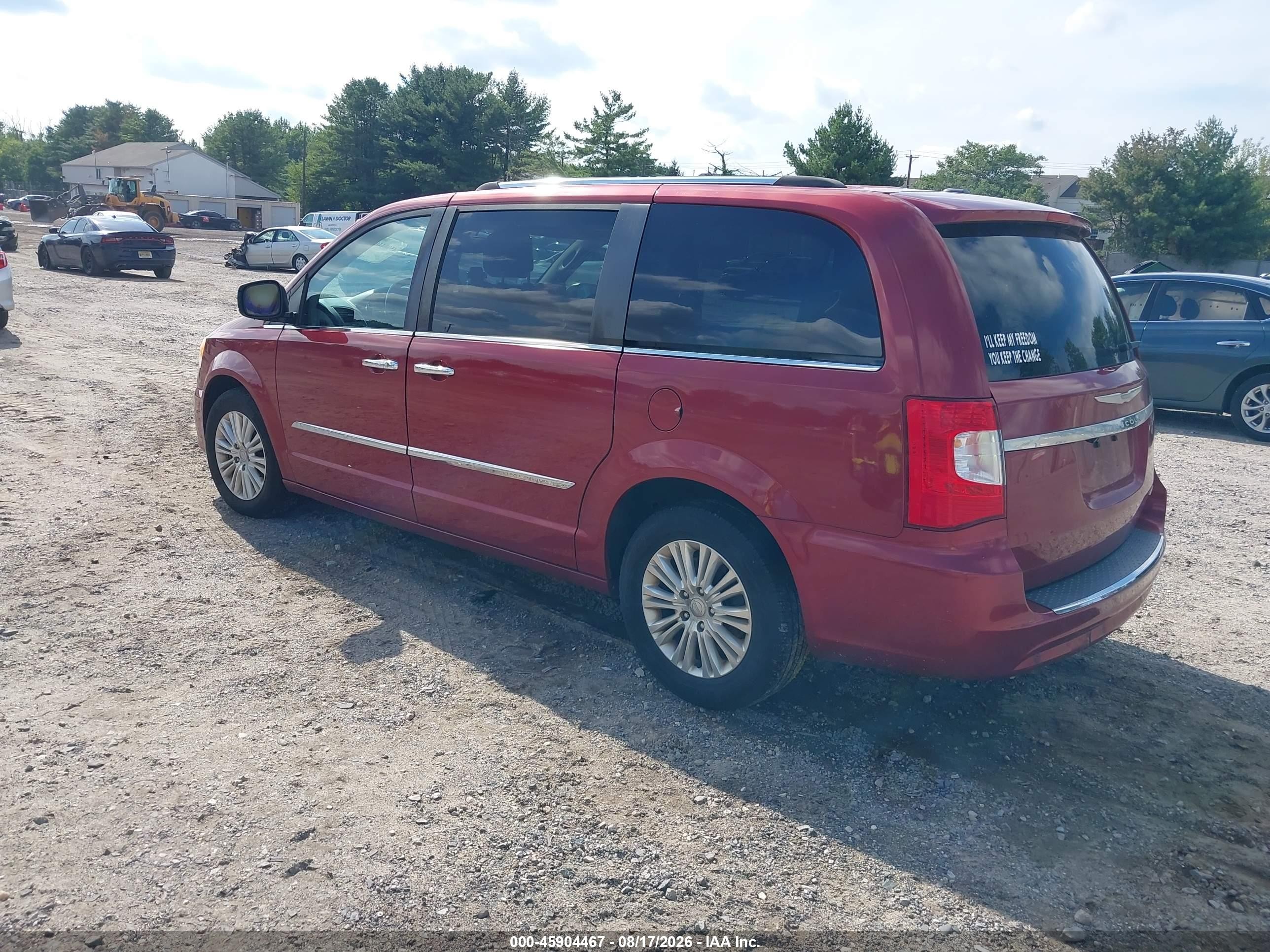 2014 Chrysler Town & Country Limited Красный vin: 2C4RC1GG3ER168543