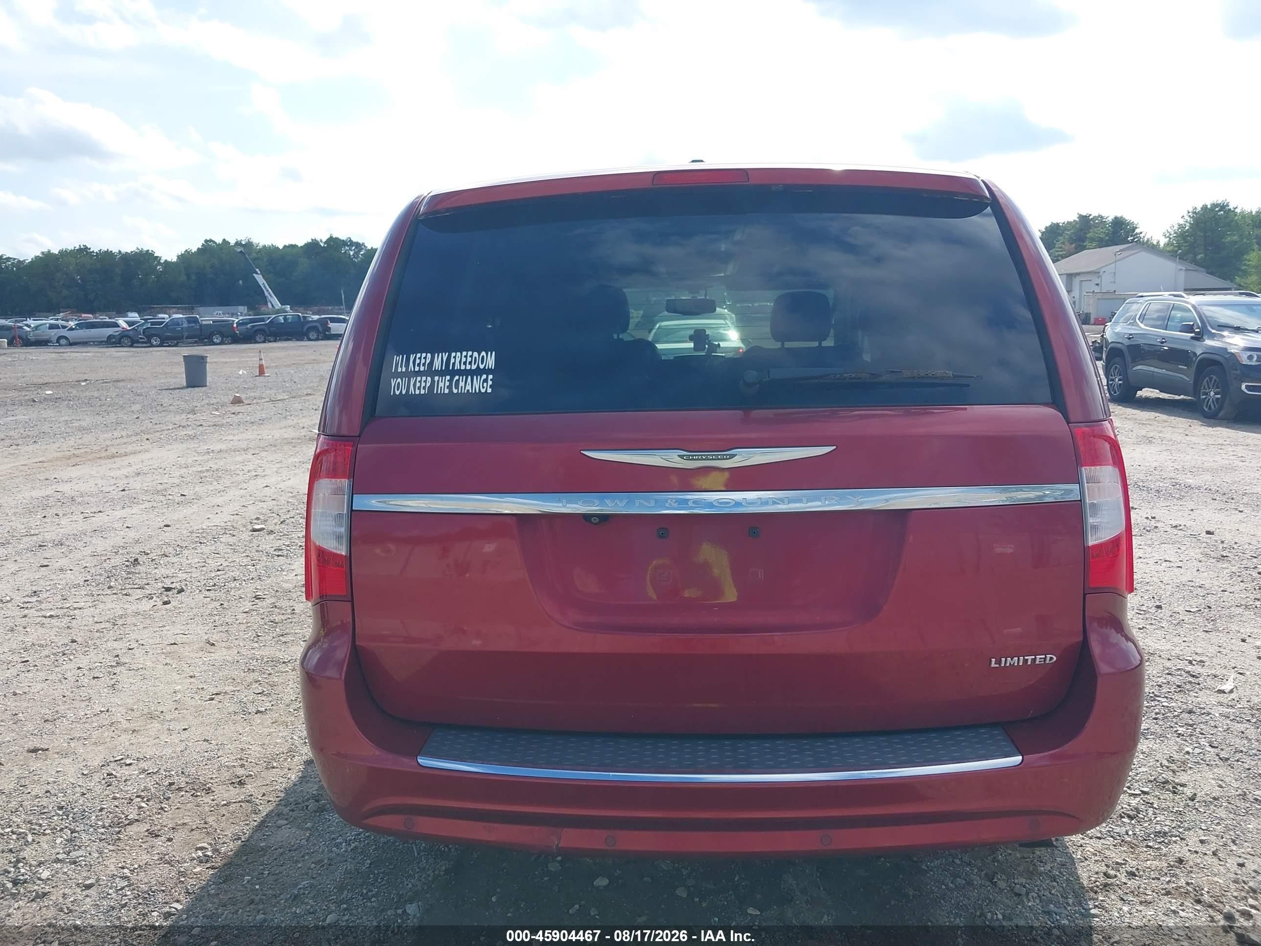 2014 Chrysler Town & Country Limited Красный vin: 2C4RC1GG3ER168543