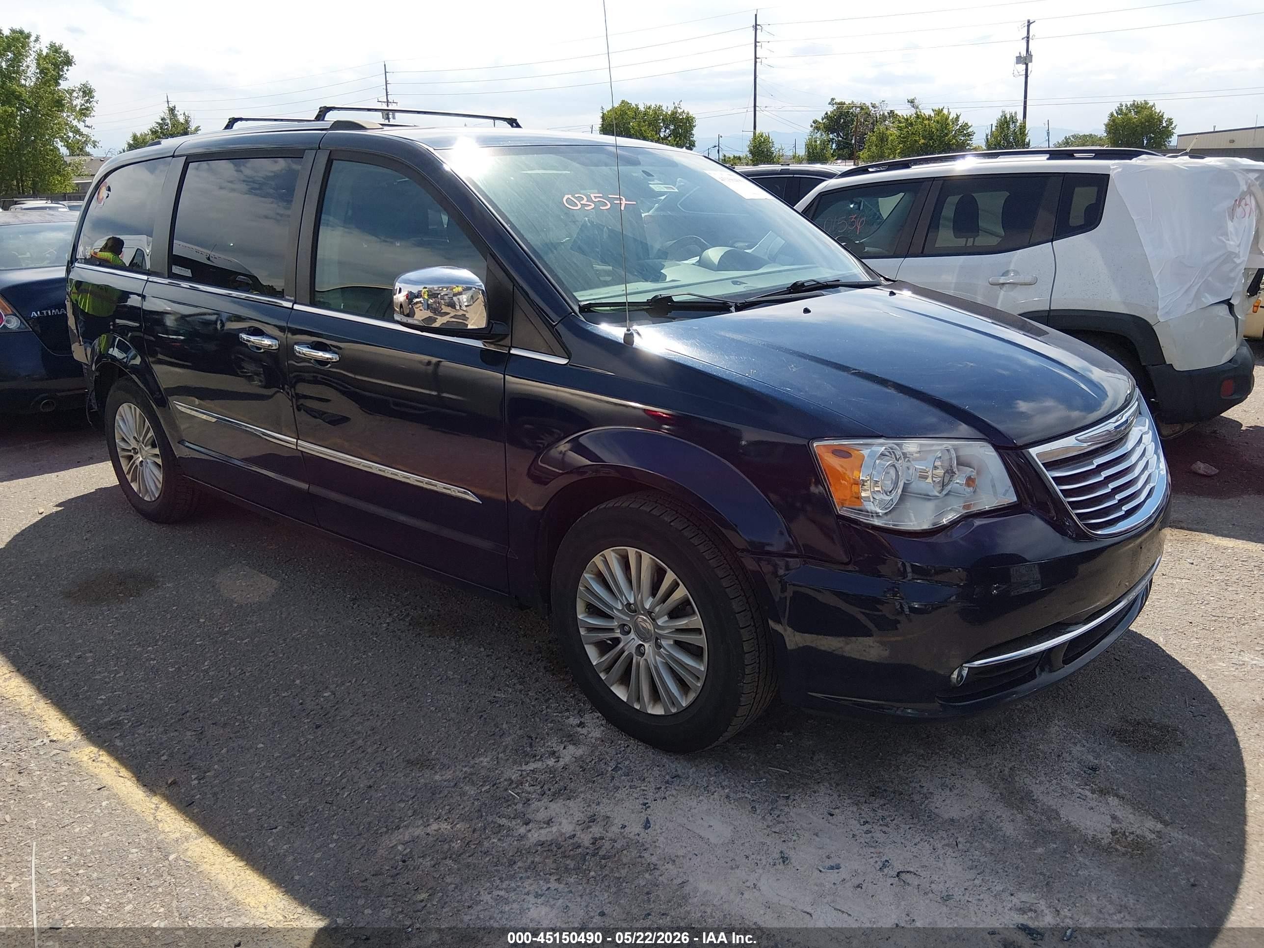 2012 Chrysler Town & Country Limited Синий vin: 2C4RC1GG4CR345727