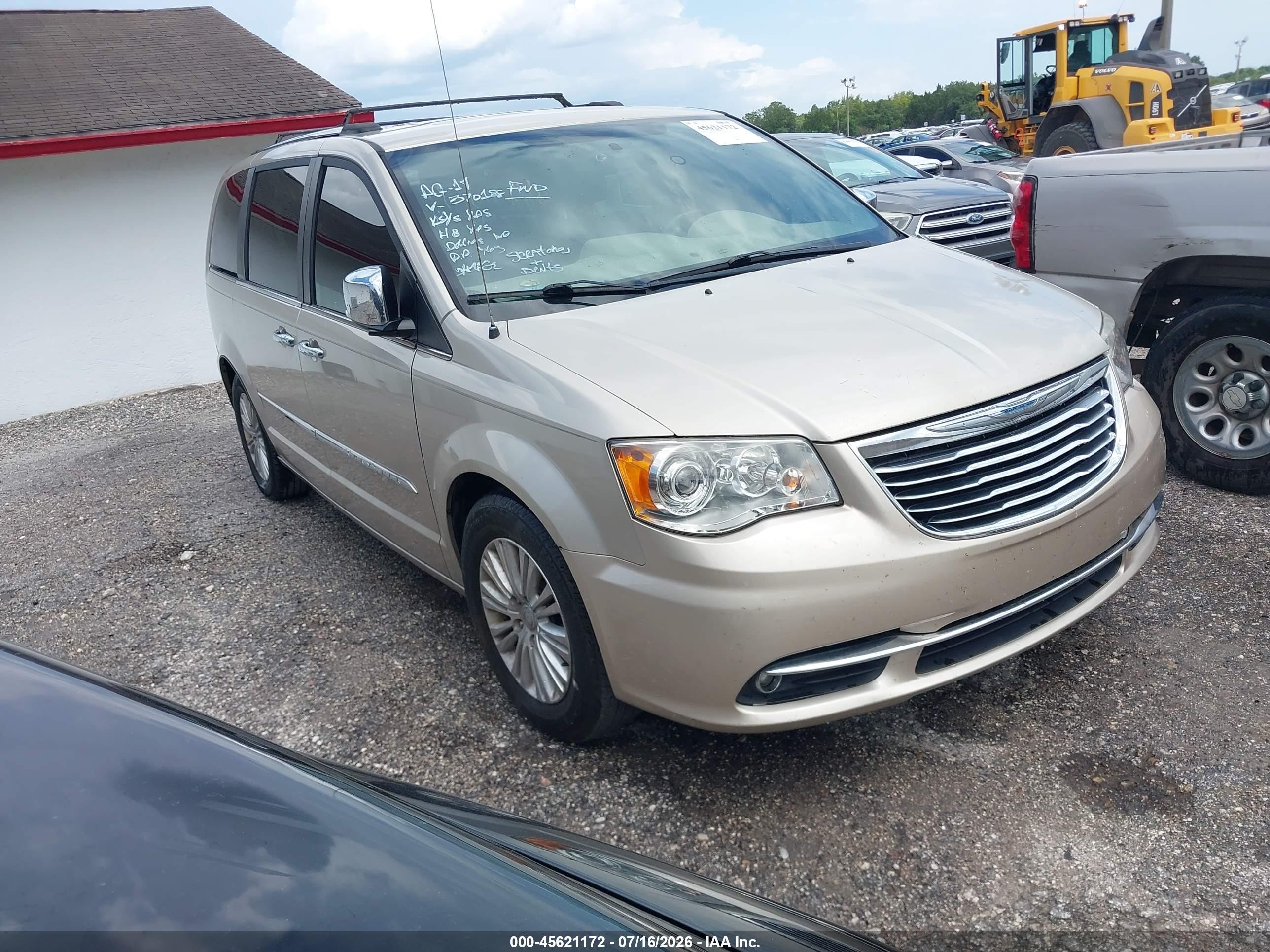 2012 Chrysler Town & Country Limited Бежевый vin: 2C4RC1GG4CR370188
