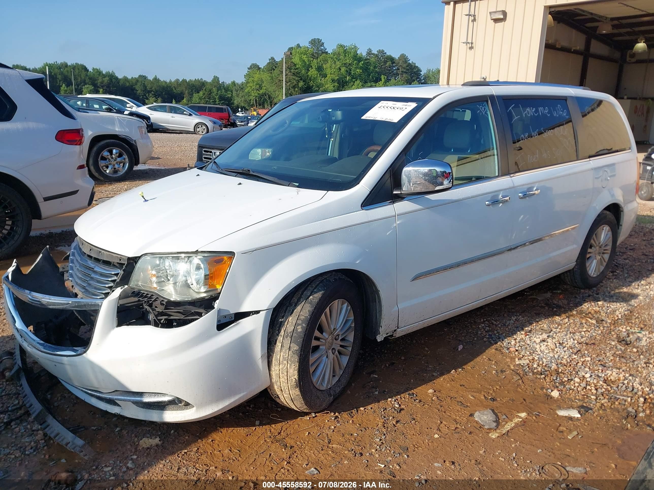 2014 Chrysler Town & Country Limited Белый vin: 2C4RC1GG4ER329935