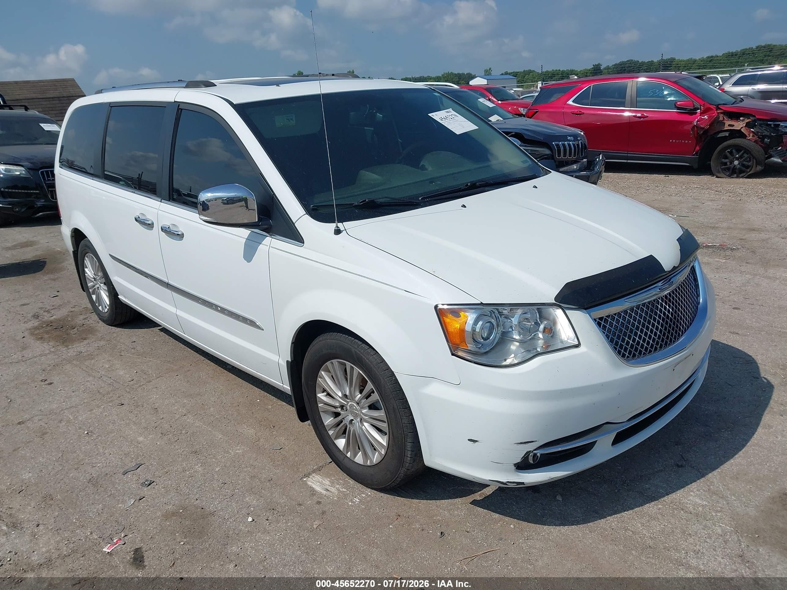 2014 Chrysler Town & Country Limited Белый vin: 2C4RC1GG4ER467233