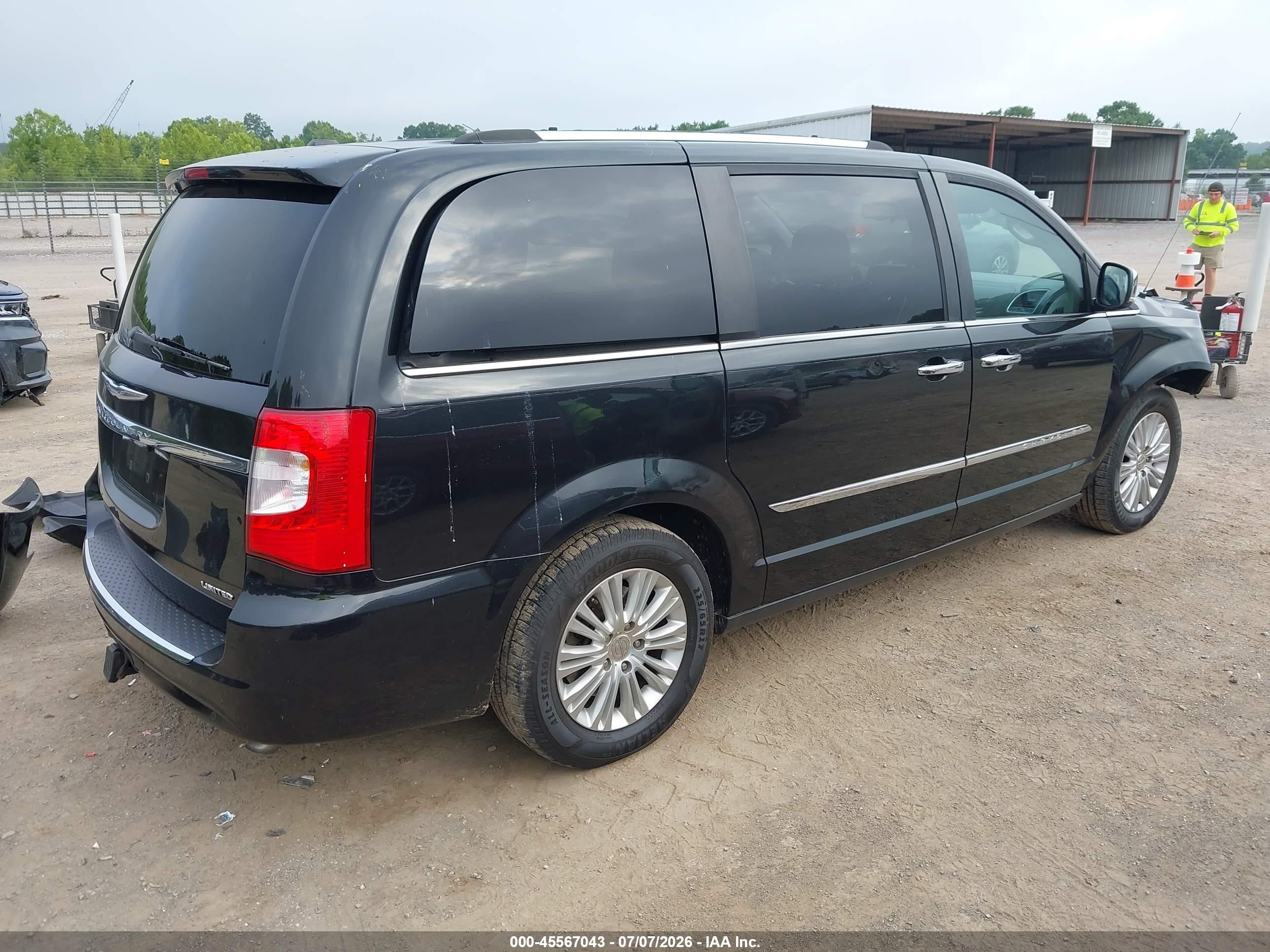 2012 Chrysler Town & Country Limited Black vin: 2C4RC1GG5CR328743