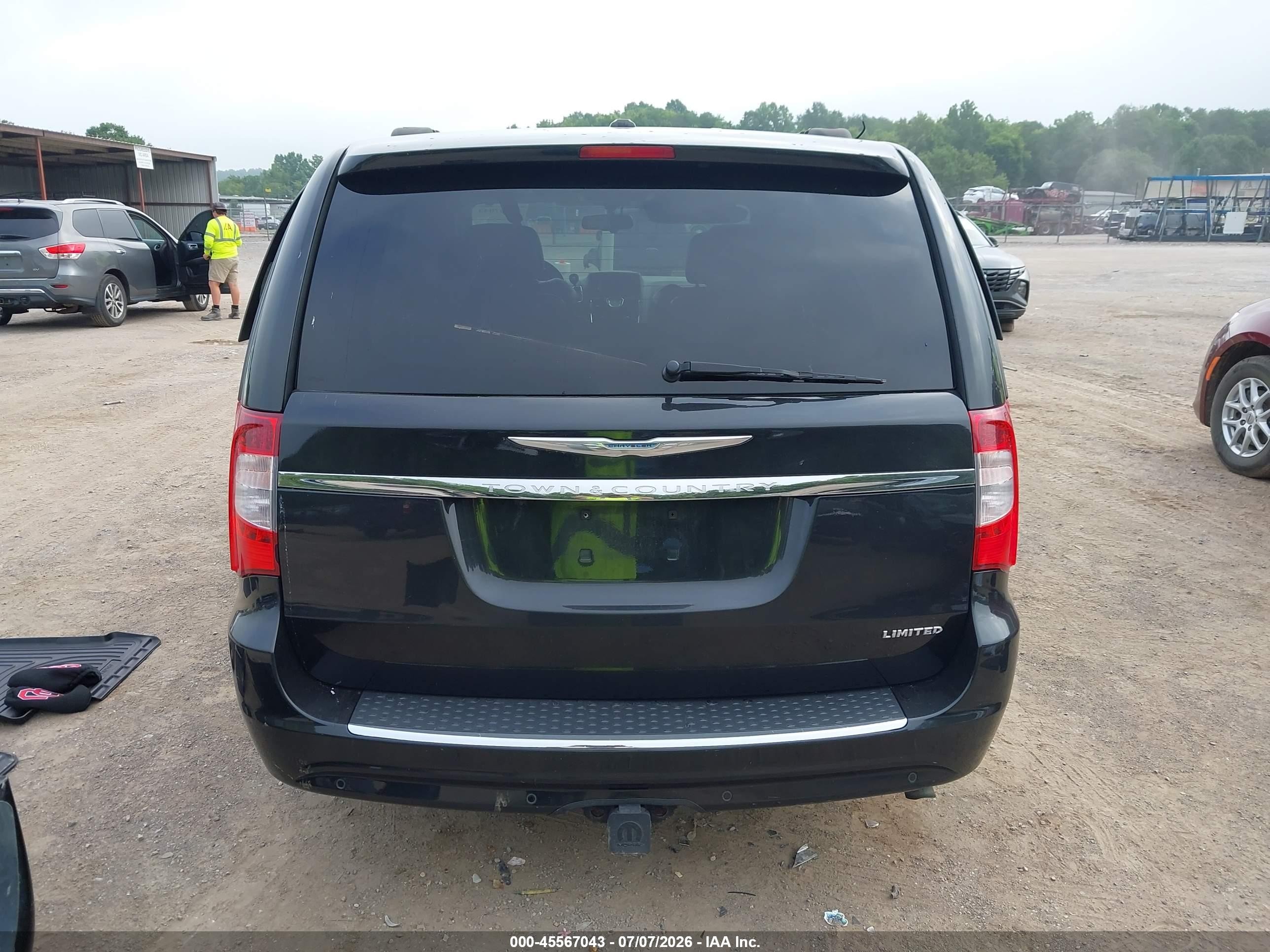2012 Chrysler Town & Country Limited Black vin: 2C4RC1GG5CR328743