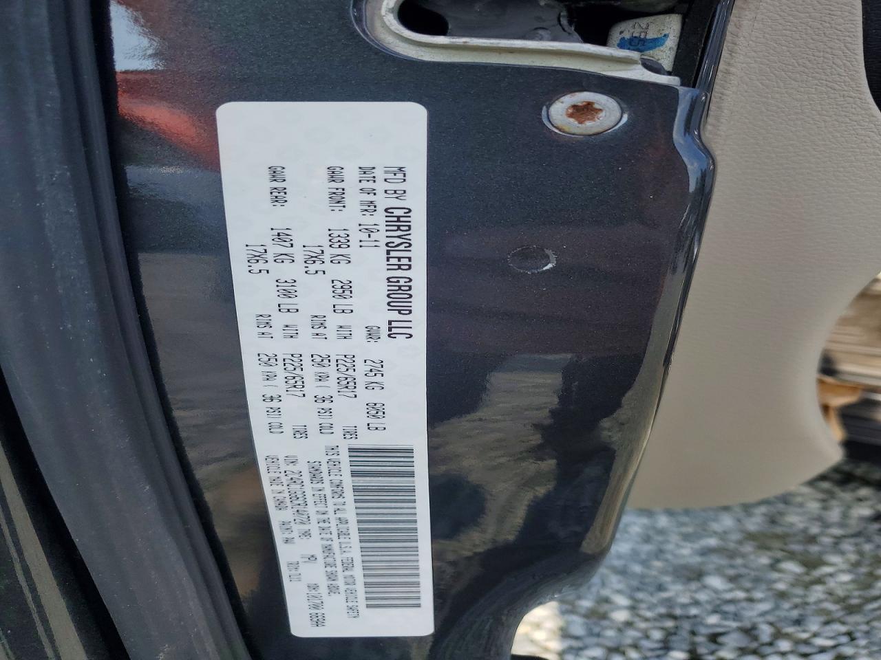2012 Chrysler Town & Country Limited Угольный vin: 2C4RC1GG6CR140720