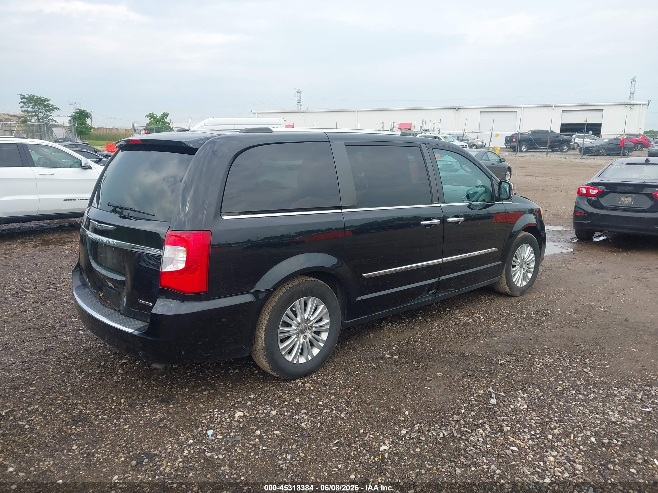 2014 Chrysler Town & Country Limited Black vin: 2C4RC1GG6ER183148