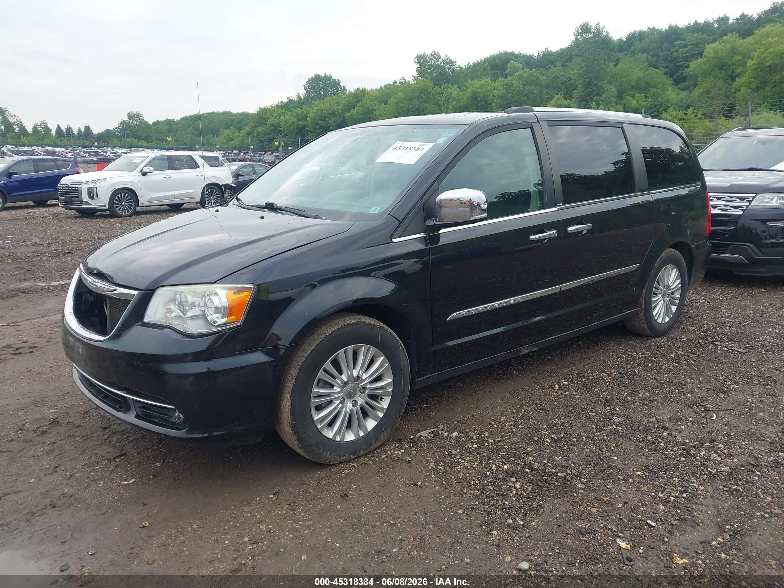 2014 Chrysler Town & Country Limited Black vin: 2C4RC1GG6ER183148