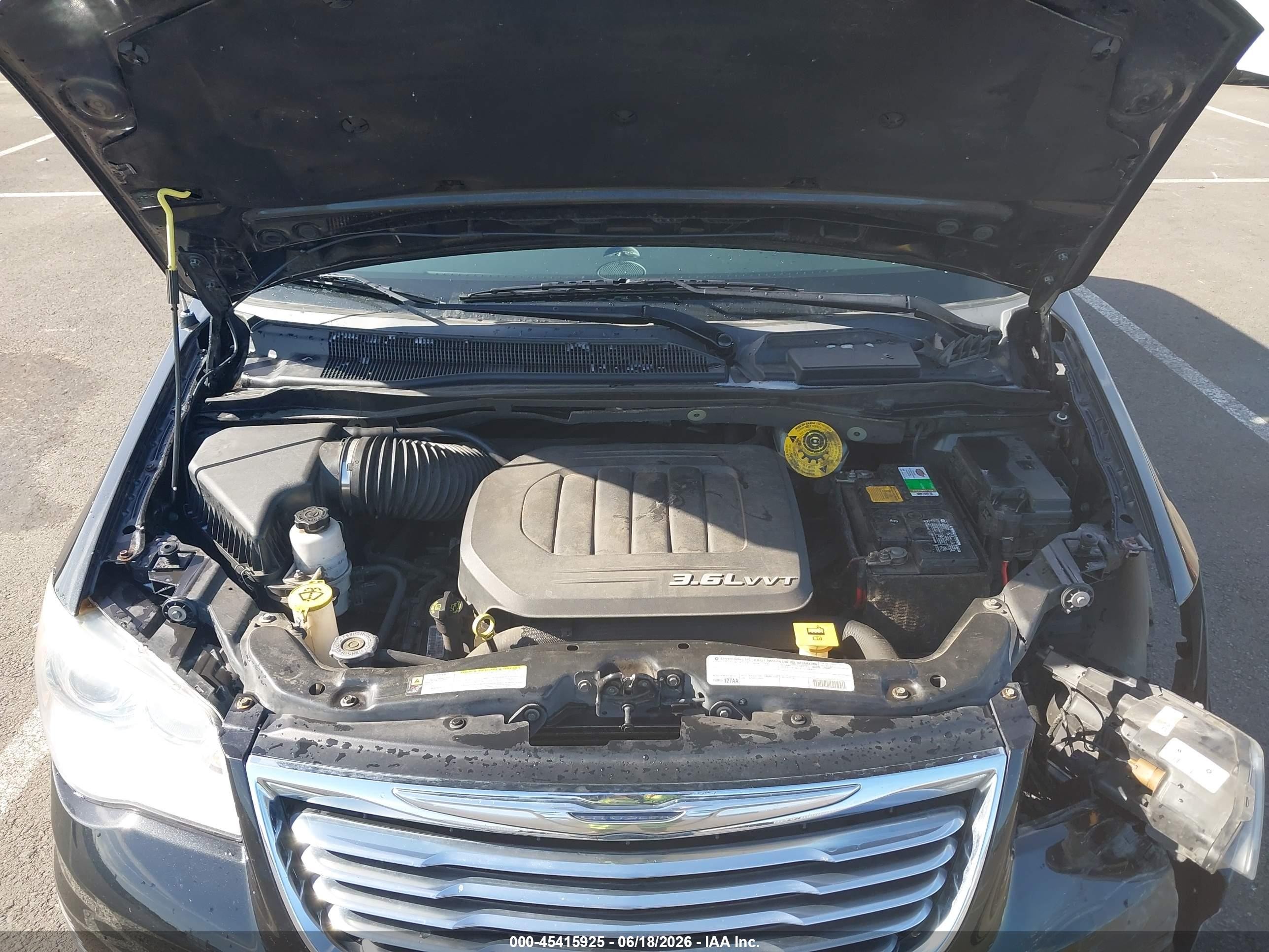 2013 Chrysler Town & Country Limited Black vin: 2C4RC1GG7DR777150