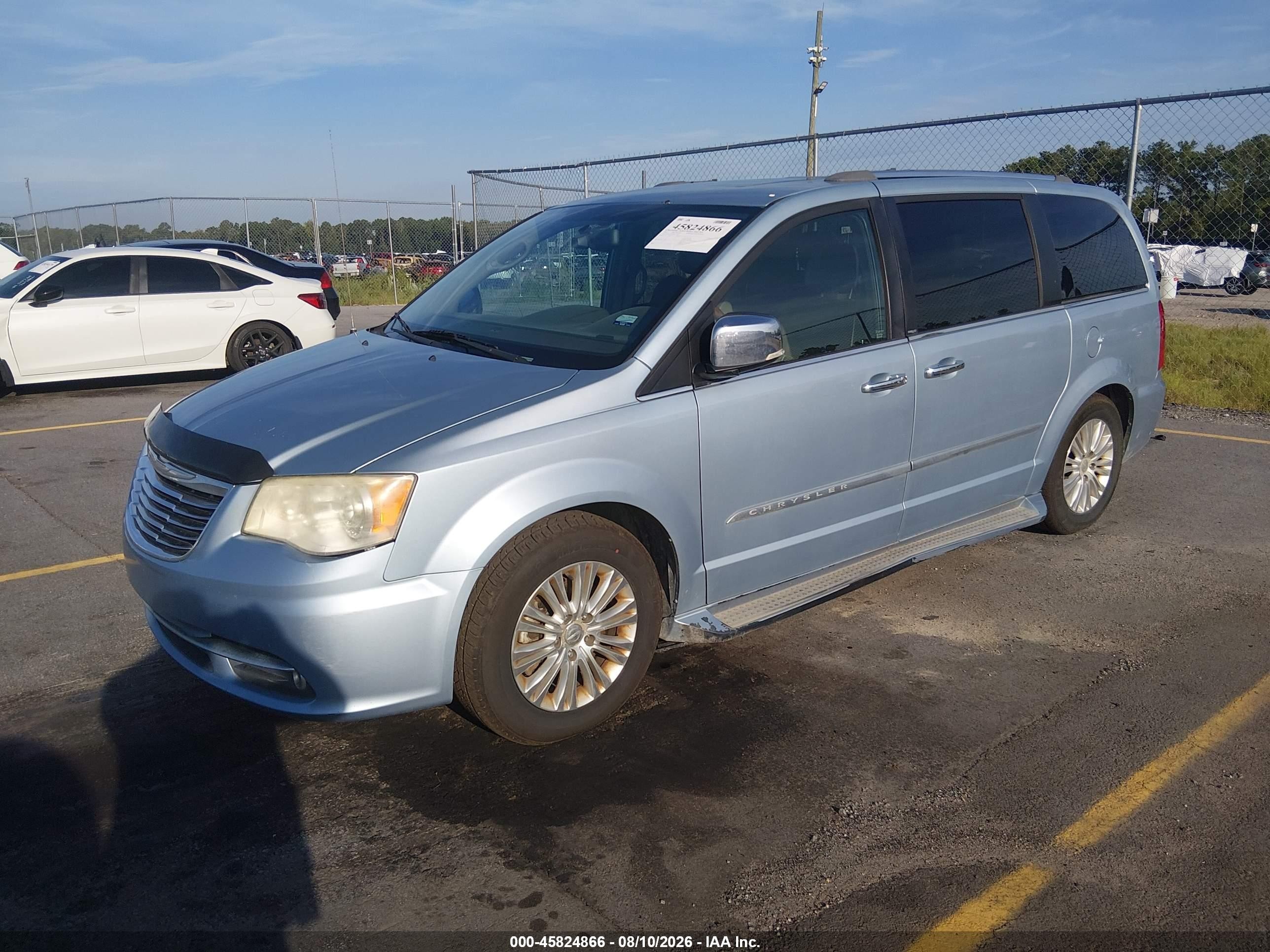 2013 Chrysler Town & Country Limited Light Blue vin: 2C4RC1GG8DR647149