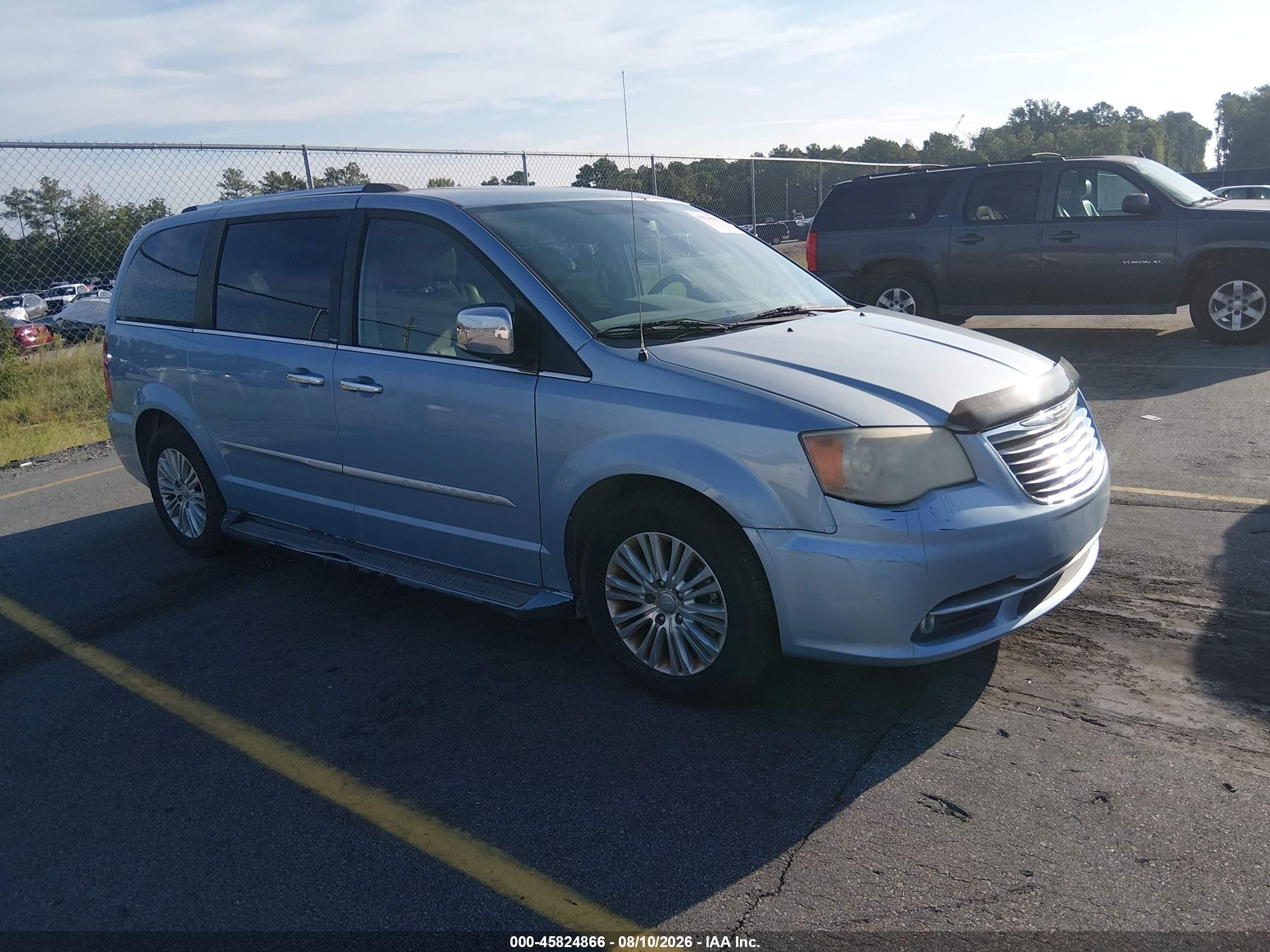2013 Chrysler Town & Country Limited Light Blue vin: 2C4RC1GG8DR647149