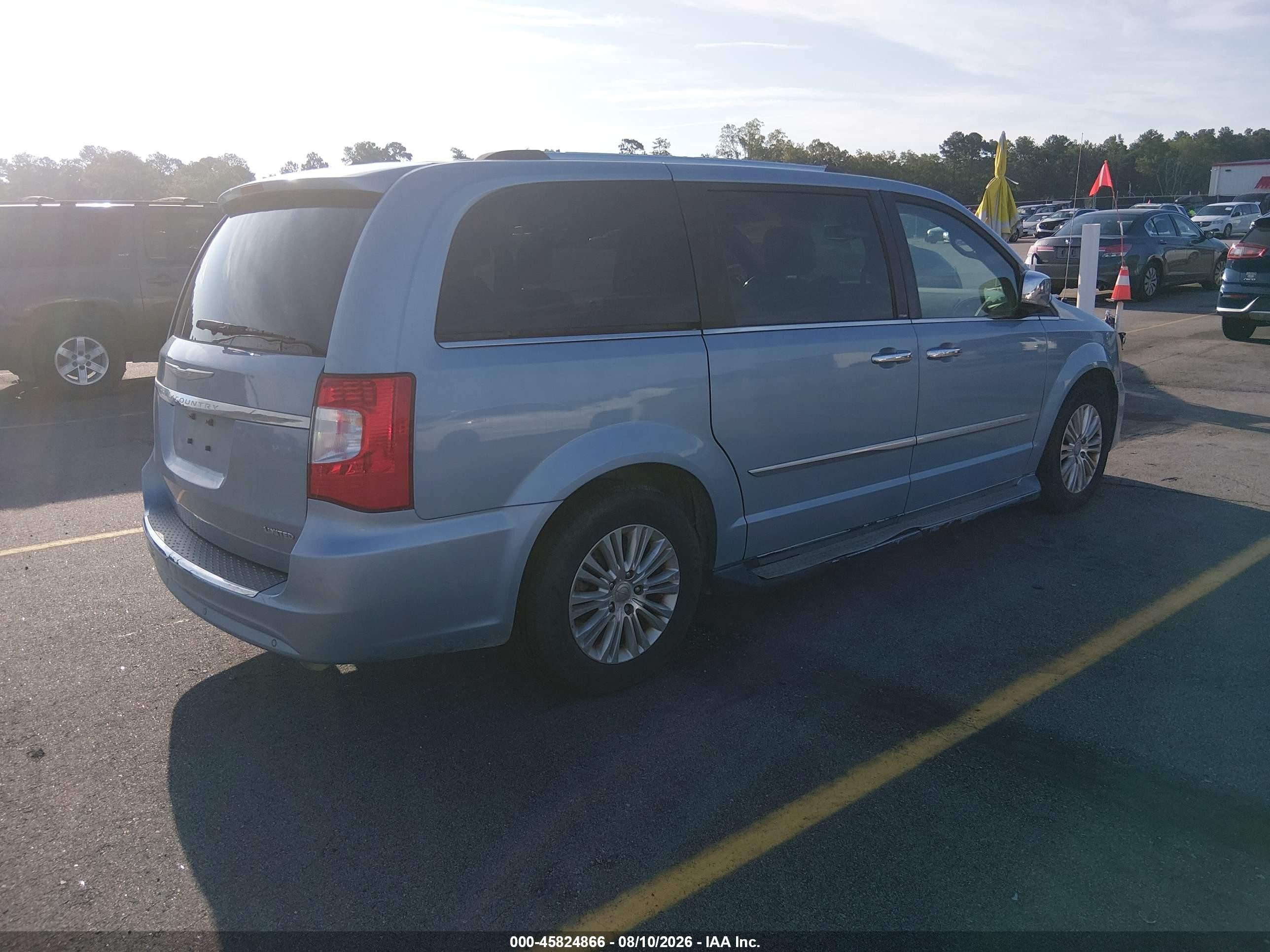 2013 Chrysler Town & Country Limited Light Blue vin: 2C4RC1GG8DR647149