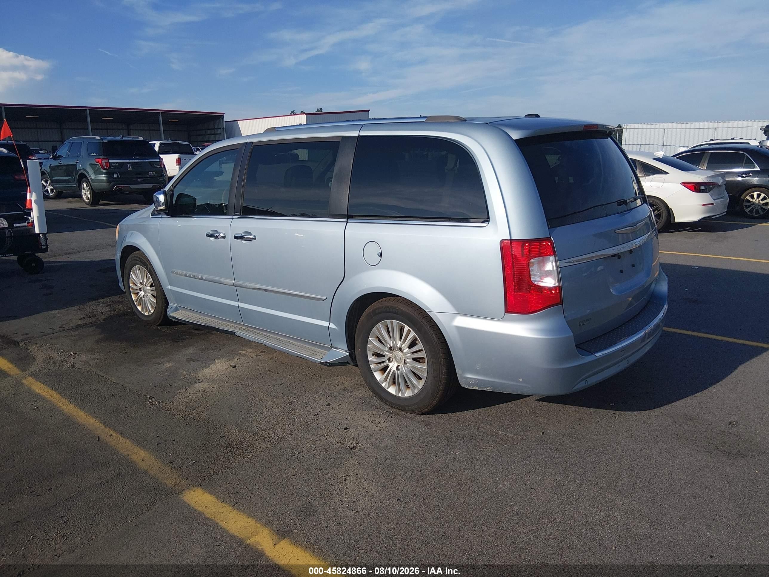 2013 Chrysler Town & Country Limited Light Blue vin: 2C4RC1GG8DR647149