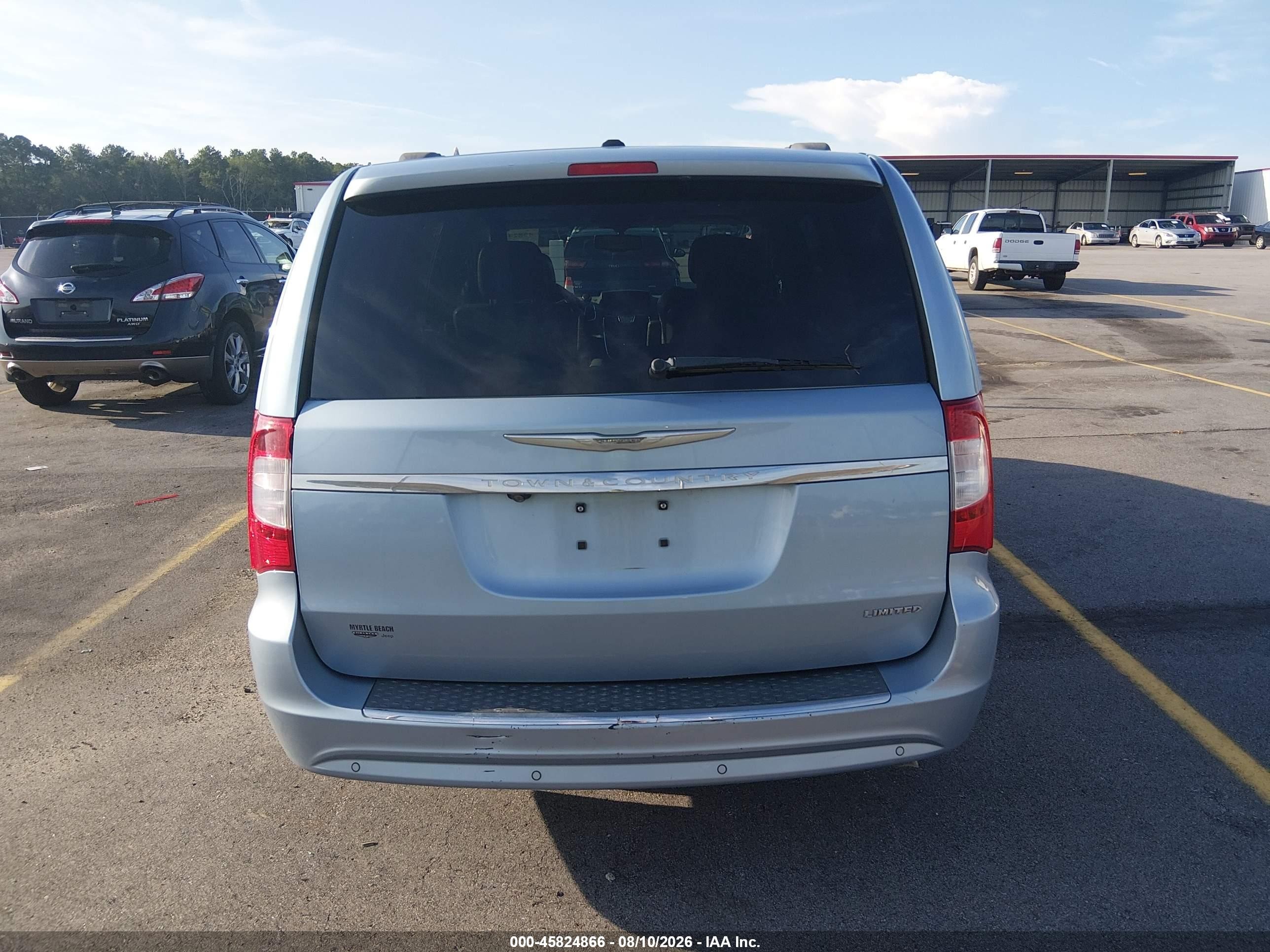 2013 Chrysler Town & Country Limited Light Blue vin: 2C4RC1GG8DR647149