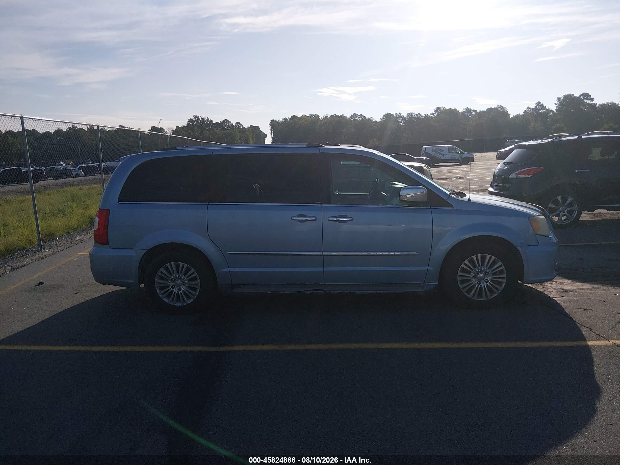 2013 Chrysler Town & Country Limited Light Blue vin: 2C4RC1GG8DR647149
