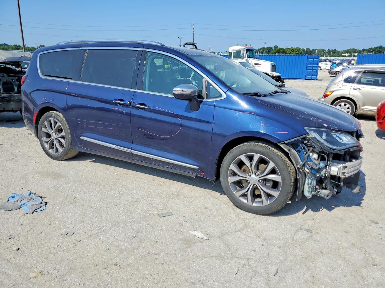 2017 Chrysler Pacifica Limited Blue vin: 2C4RC1GG8HR778460