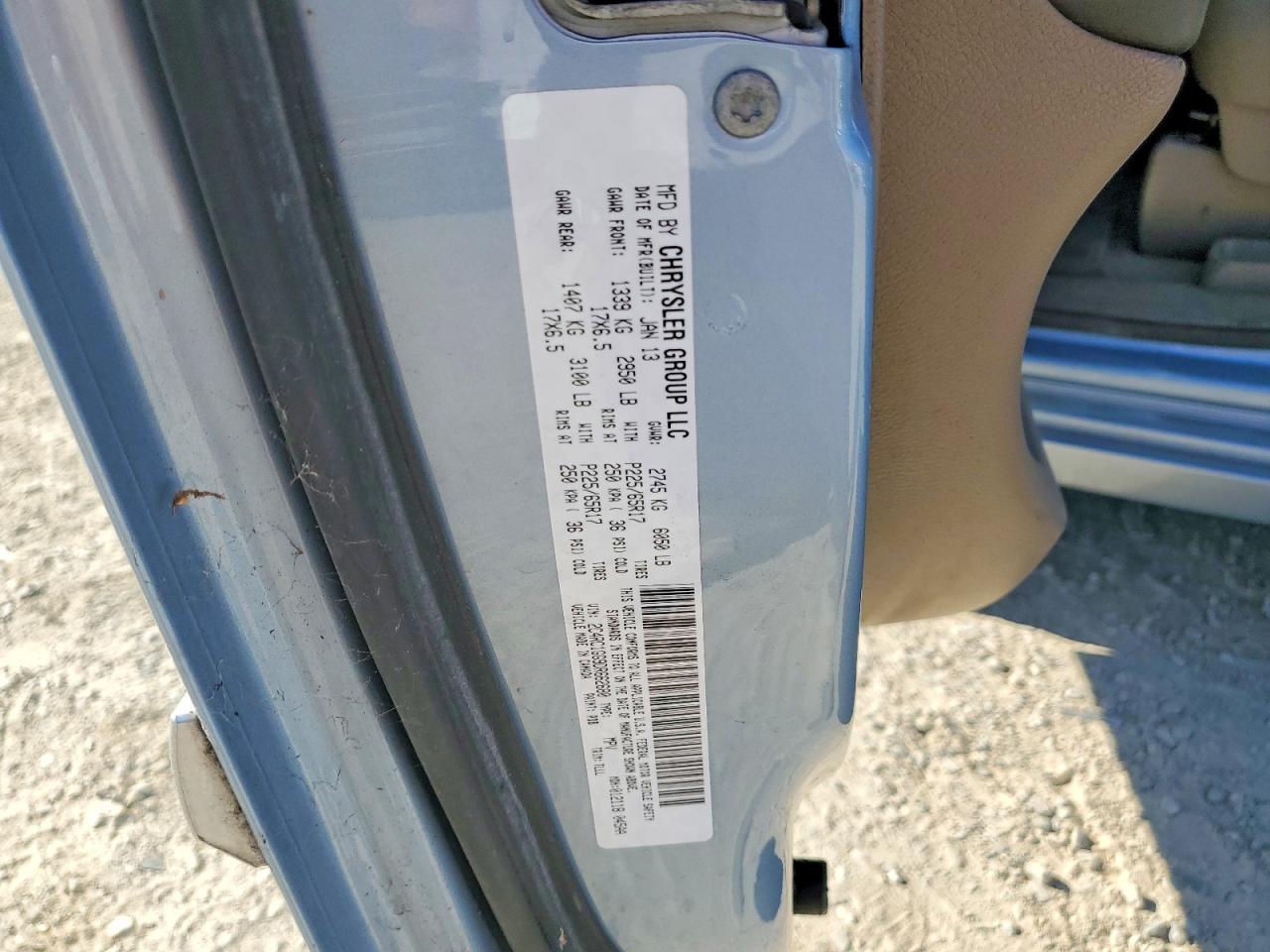 2013 Chrysler Town & Country Limited Blue vin: 2C4RC1GG9DR662680