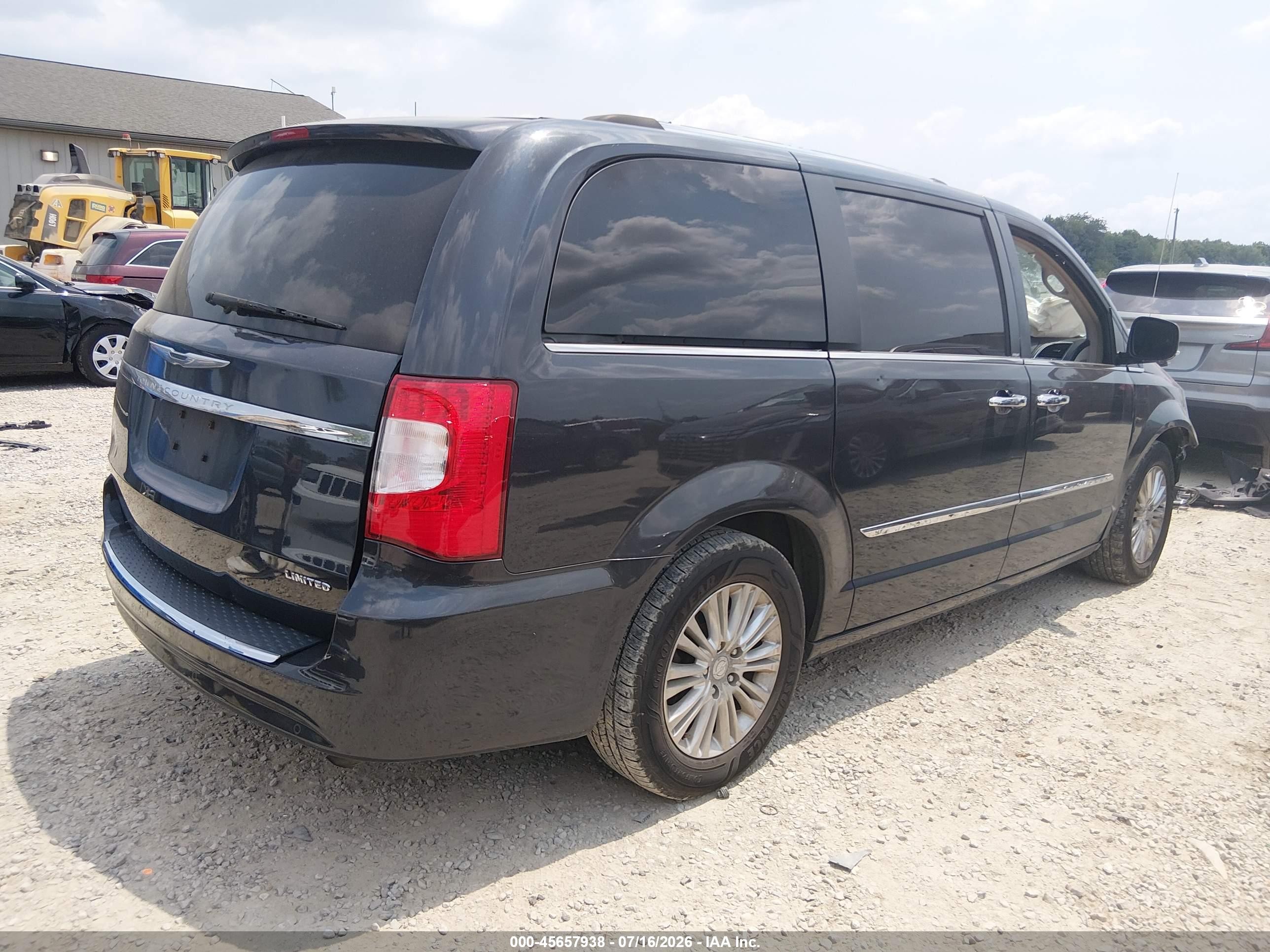 2014 Chrysler Town & Country Limited Black vin: 2C4RC1GG9ER169003