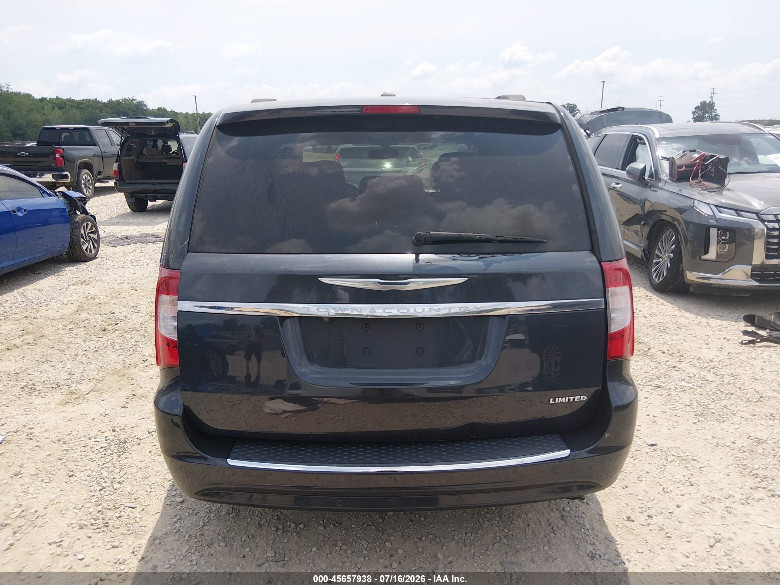 2014 Chrysler Town & Country Limited Black vin: 2C4RC1GG9ER169003
