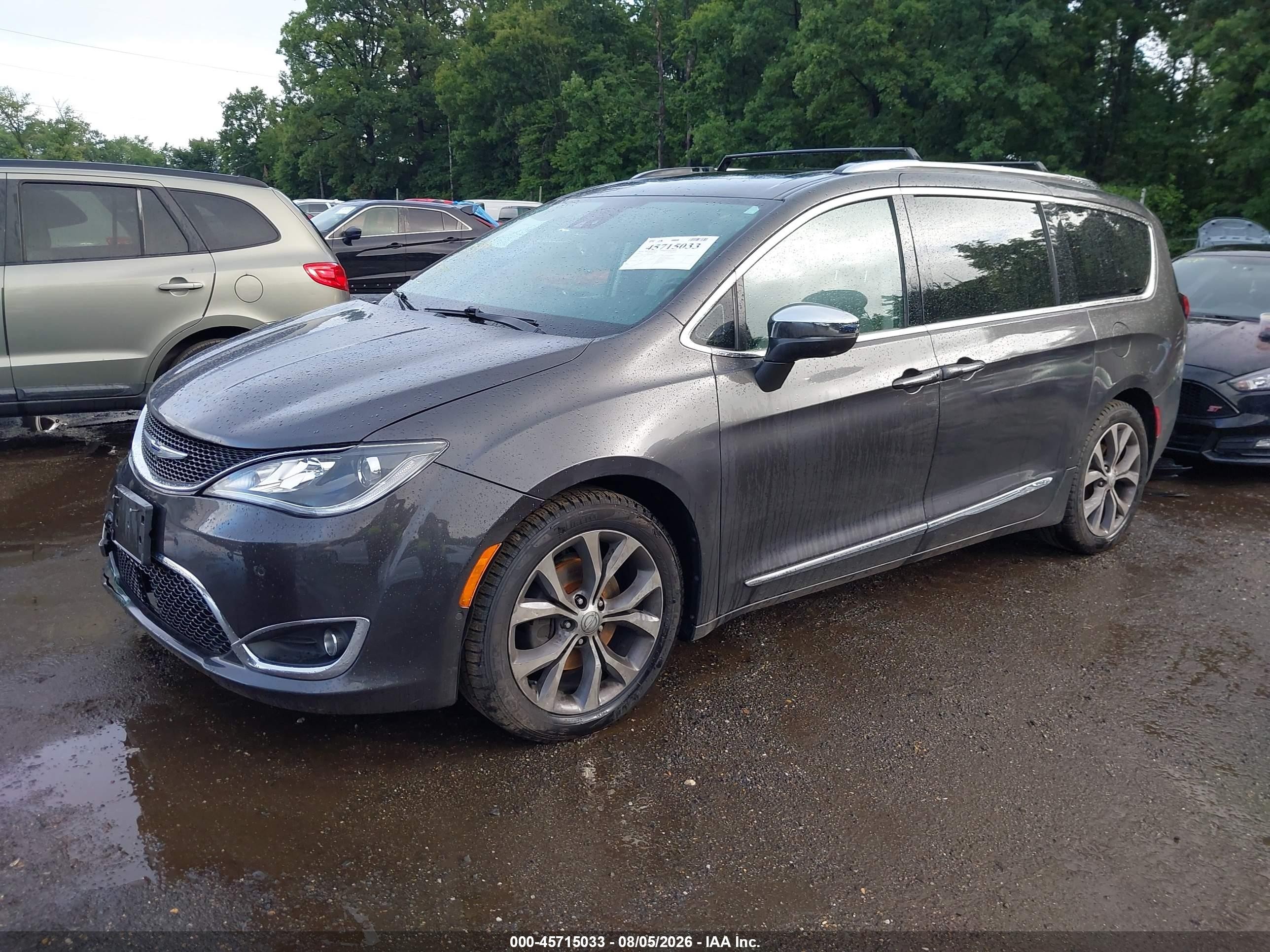 2019 Chrysler Pacifica Limited Gray vin: 2C4RC1GG9KR597651