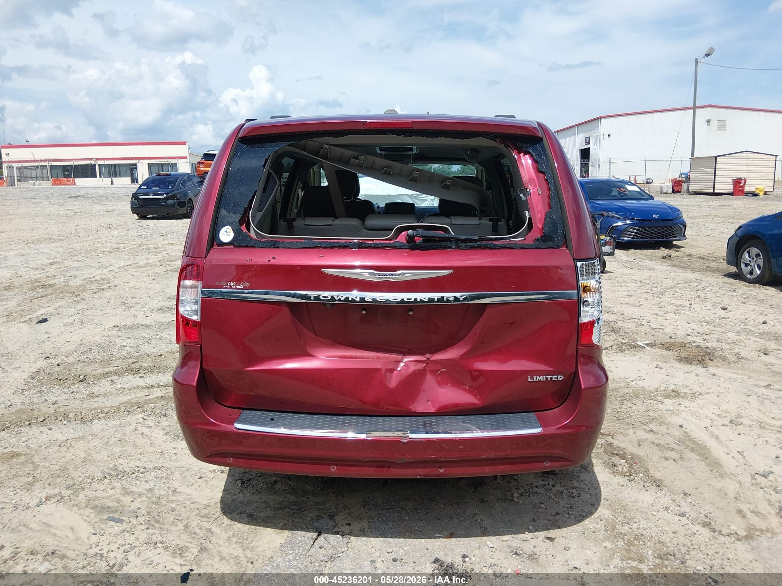 2013 Chrysler Town & Country Limited Красный vin: 2C4RC1GGXDR569277