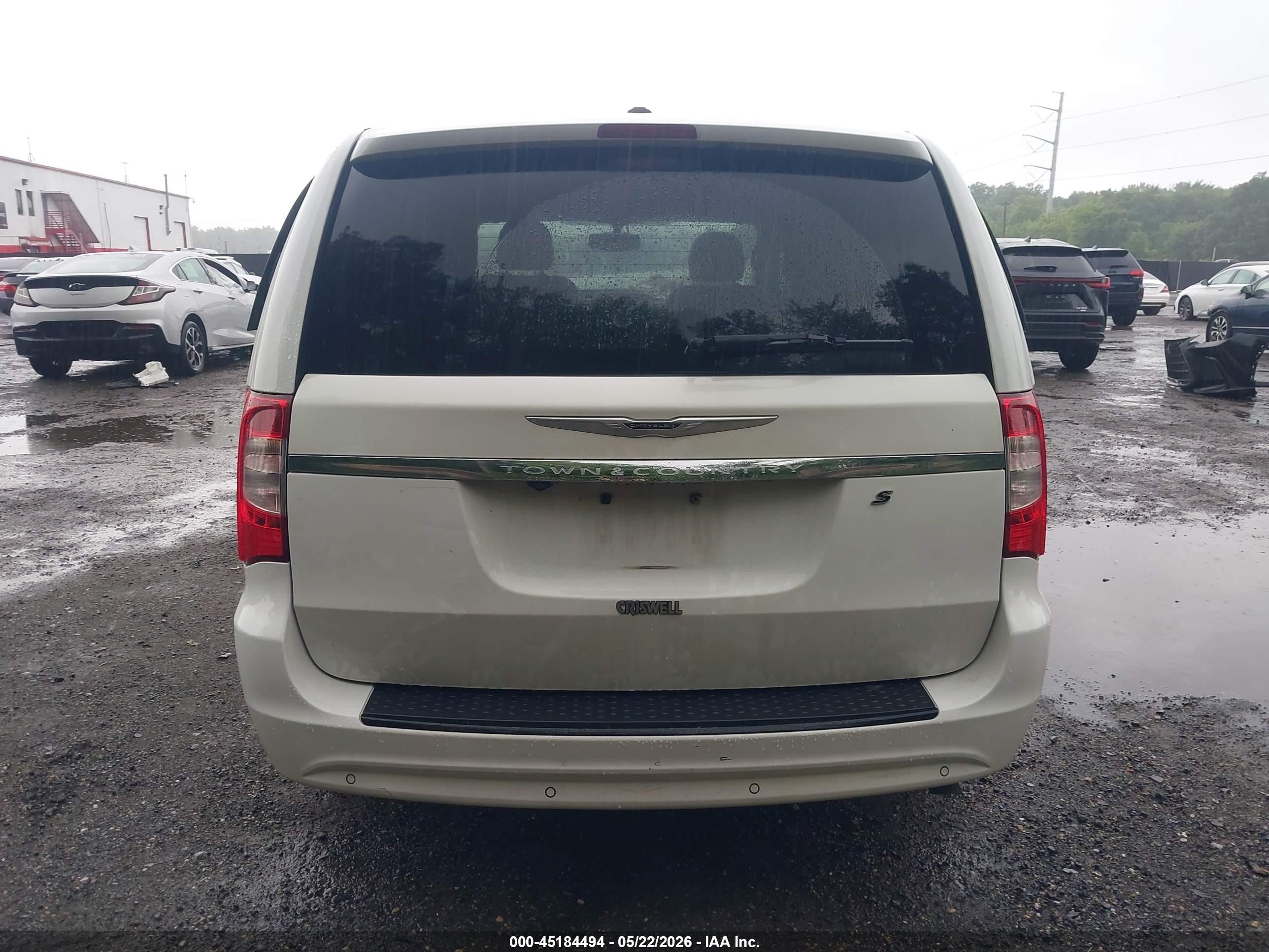 2015 Chrysler Town & Country S Белый vin: 2C4RC1HG1FR620201