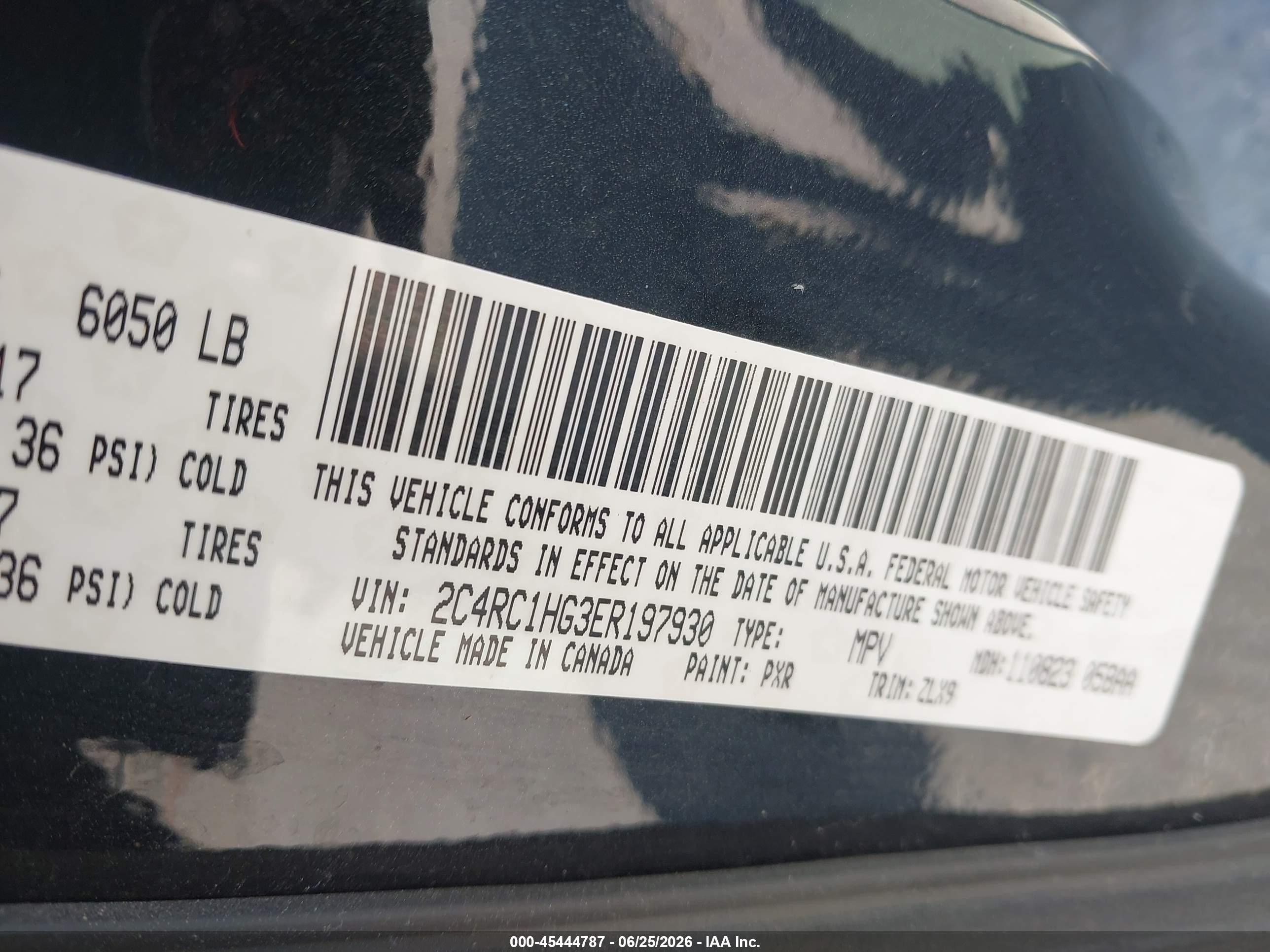 2014 Chrysler Town & Country S Black vin: 2C4RC1HG3ER197930