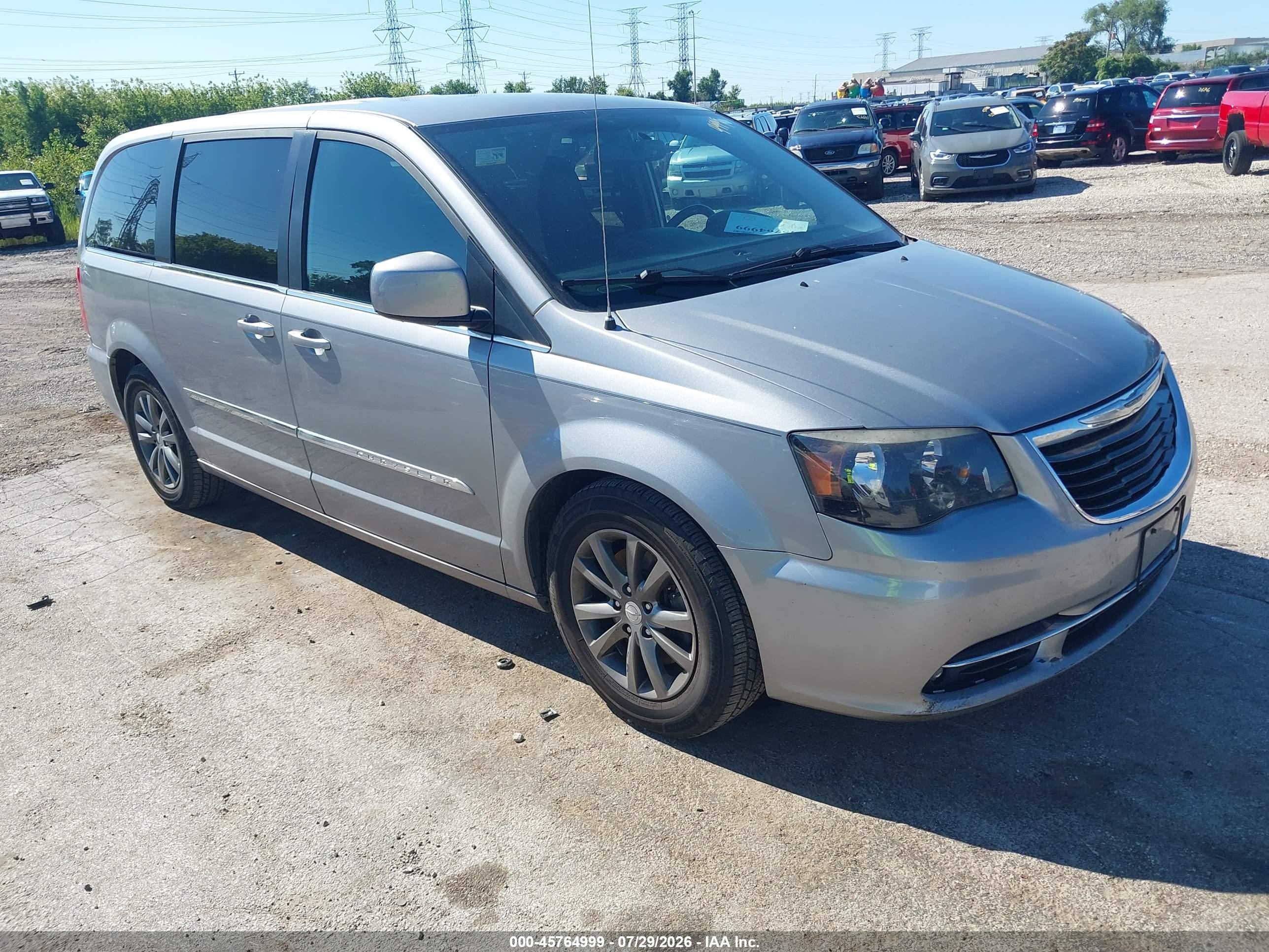 2015 Chrysler Town & Country S Серебряный vin: 2C4RC1HG3FR655872